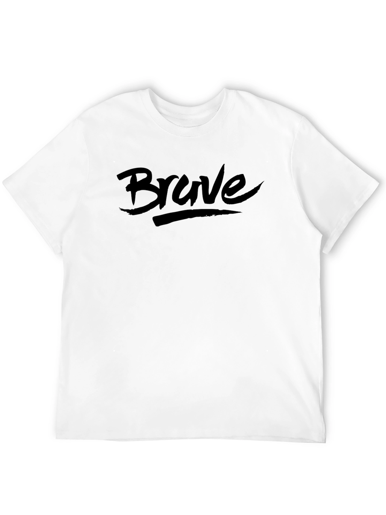 Black Brave Graphic Tee - Black Casual T-Shirt view 12