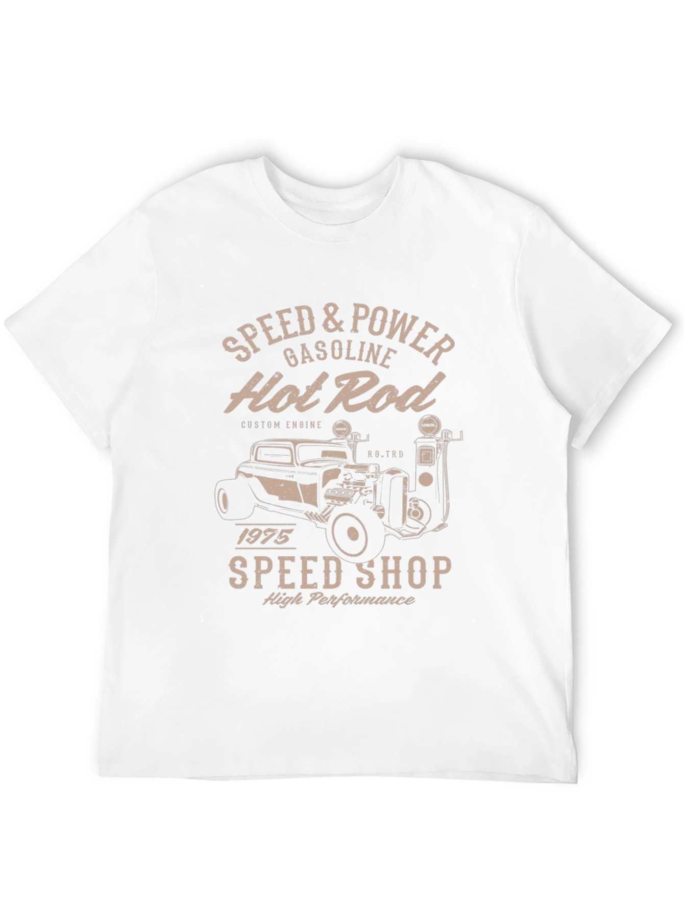 Black Hot Rod Speed Shop Graphic Tee - Vintage Car Design view 12
