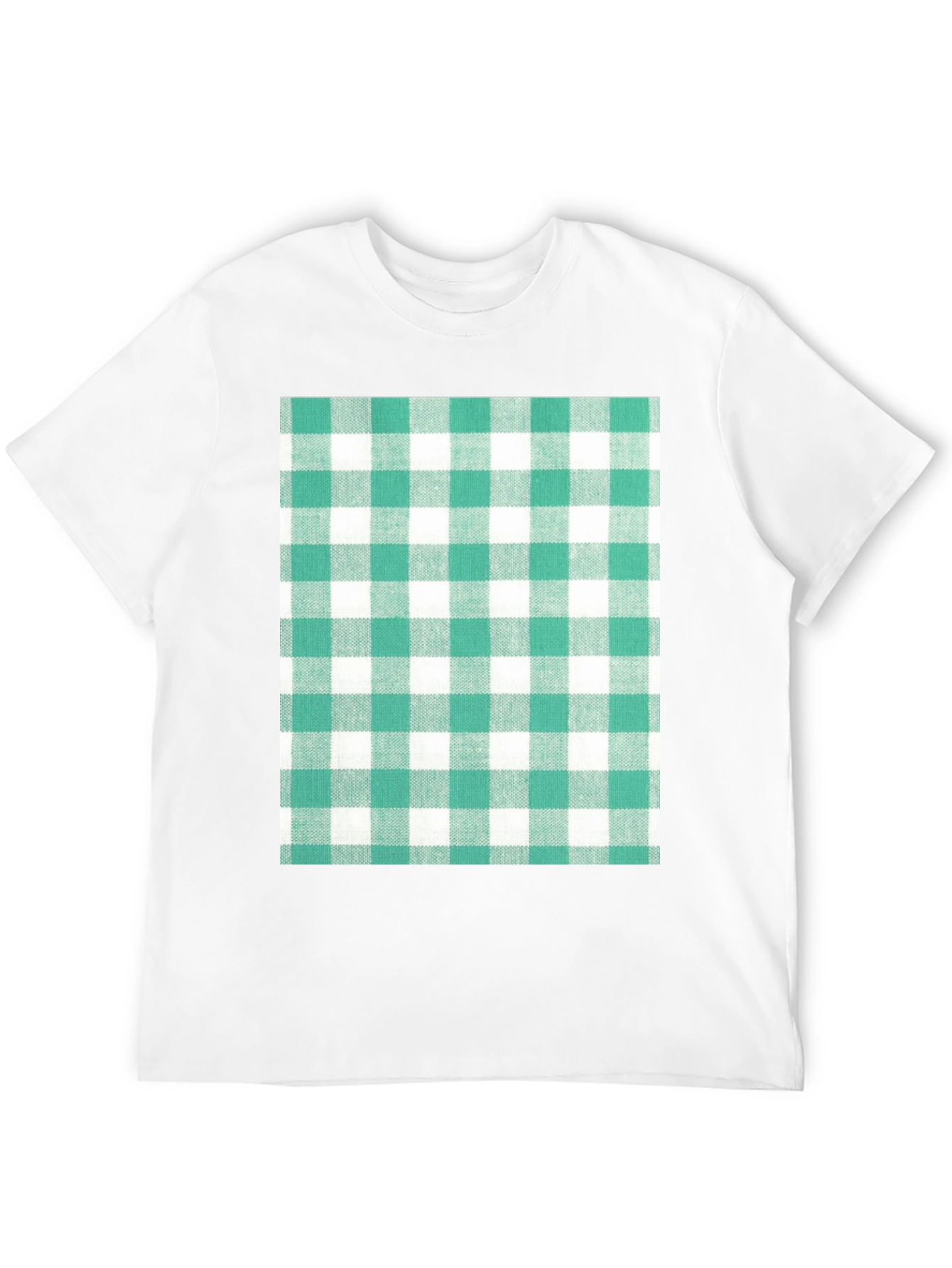 Black Gingham Pattern T-Shirt - Black view 12