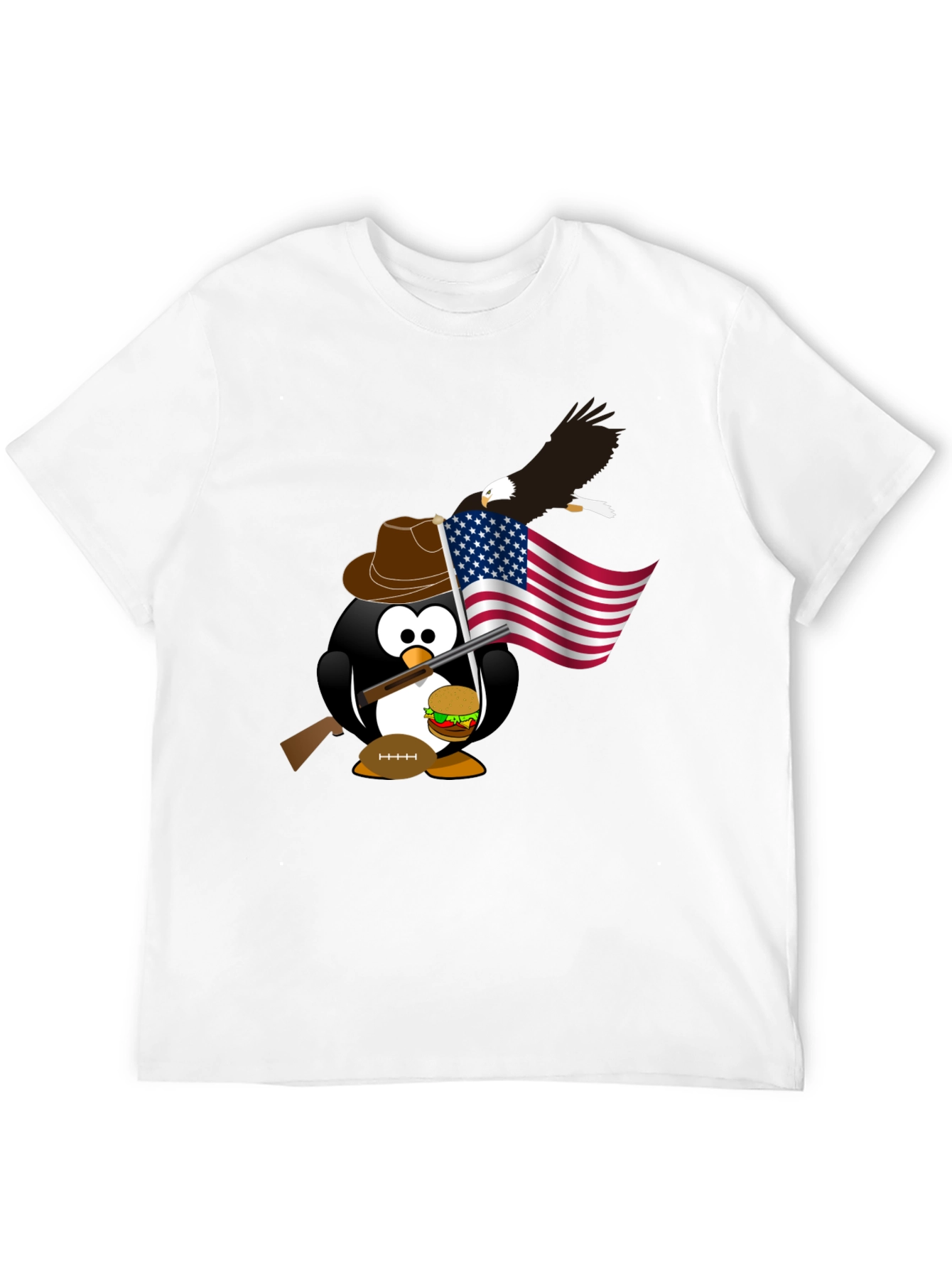 Black Patriotic Penguin T-Shirt view 12