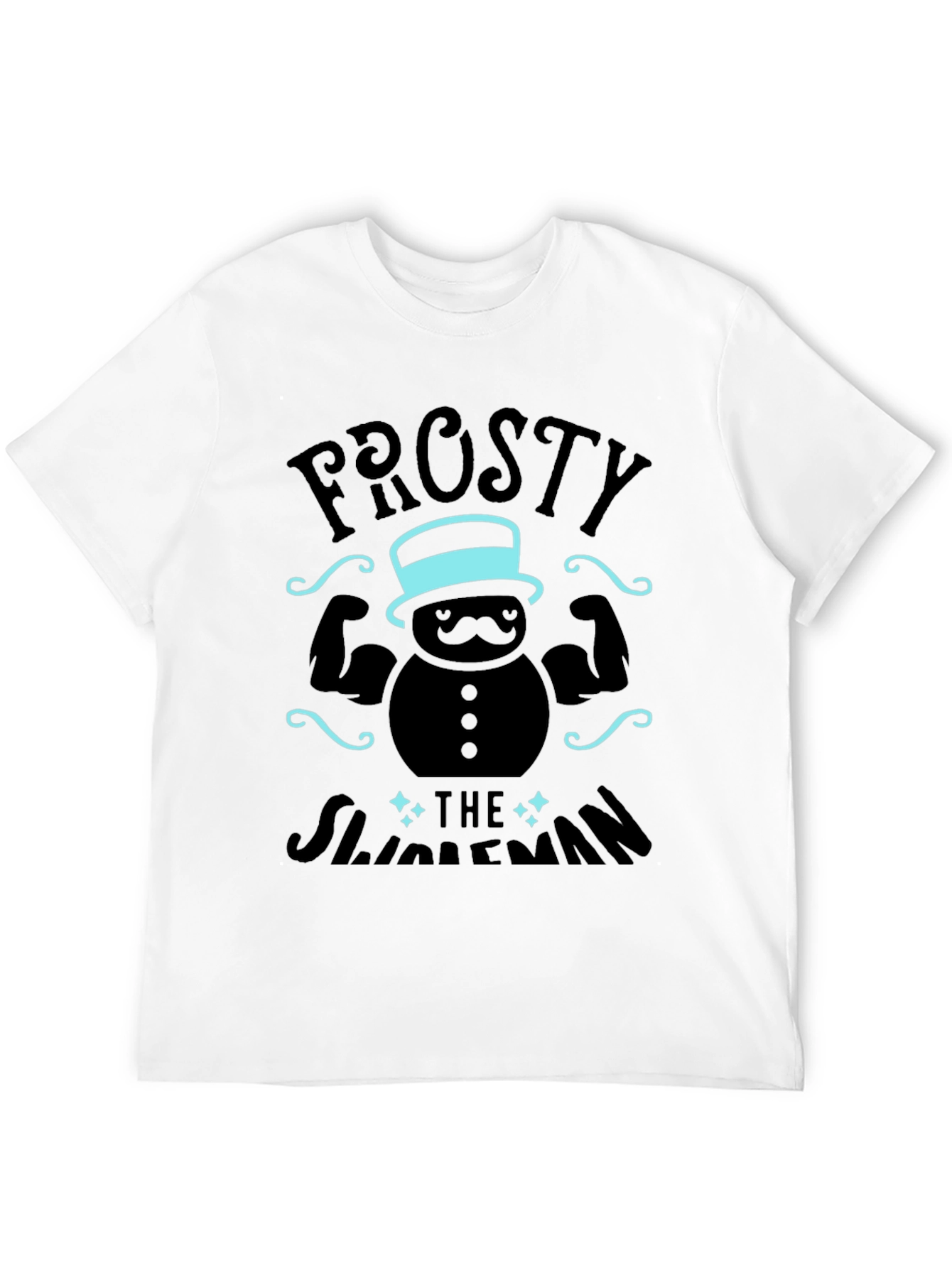 Black Frosty the Slimeman T-Shirt - Funny Gym Tee view 12