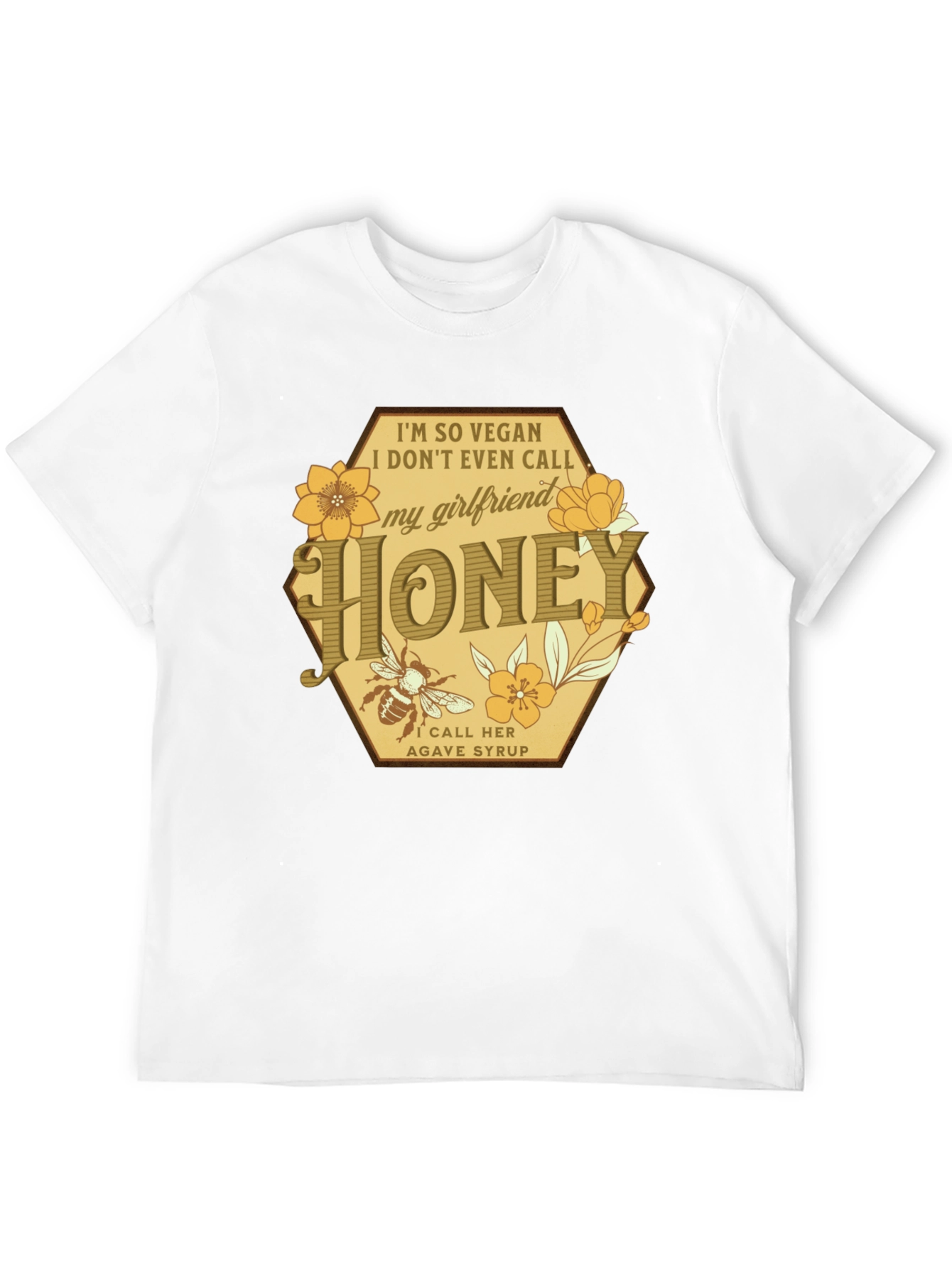 Black Vegan Honey Girlfriend Graphic T-Shirt view 12