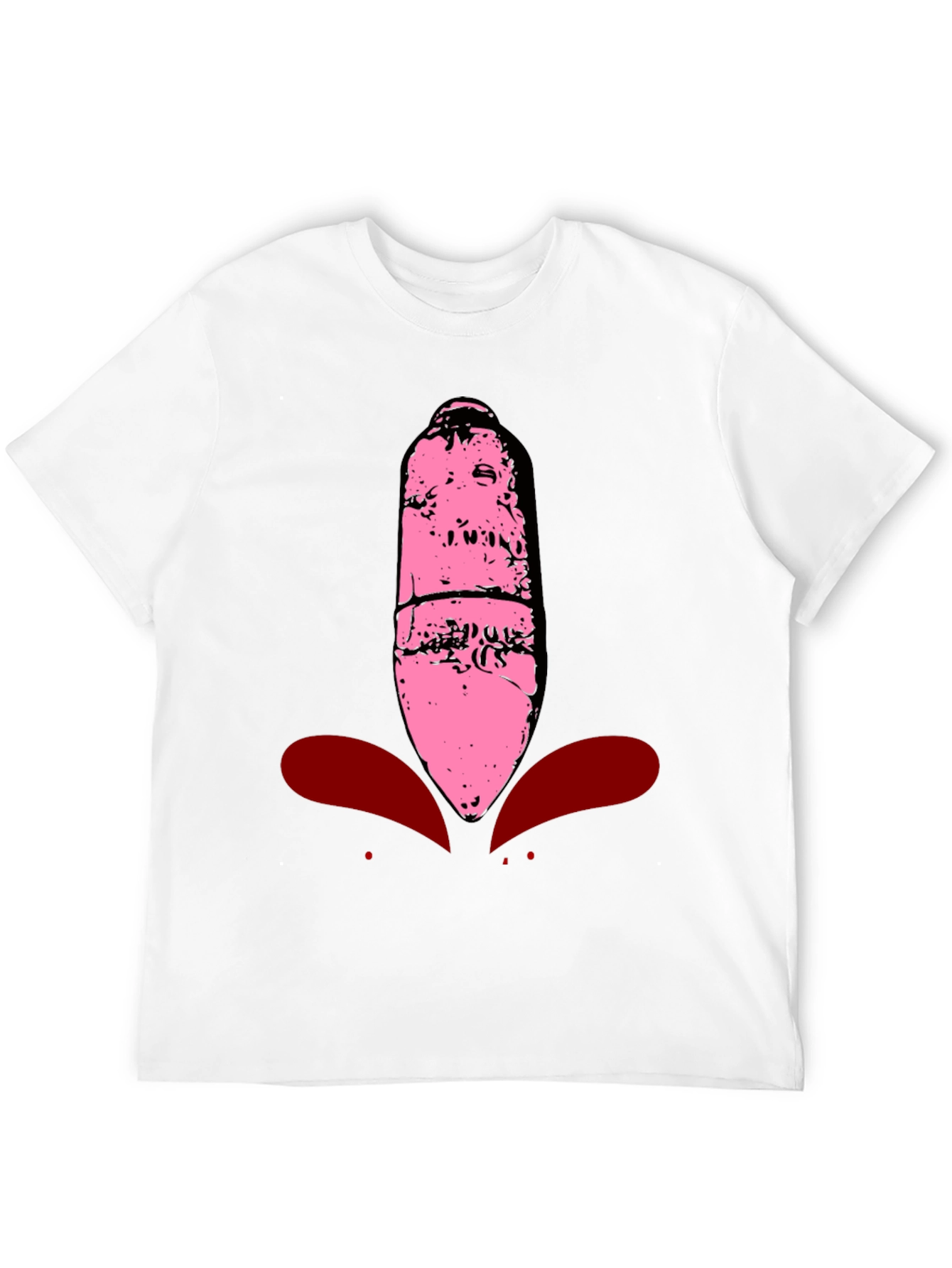 Black Pink Alien Head Graphic Tee - Men's Black T-Shirt view 12