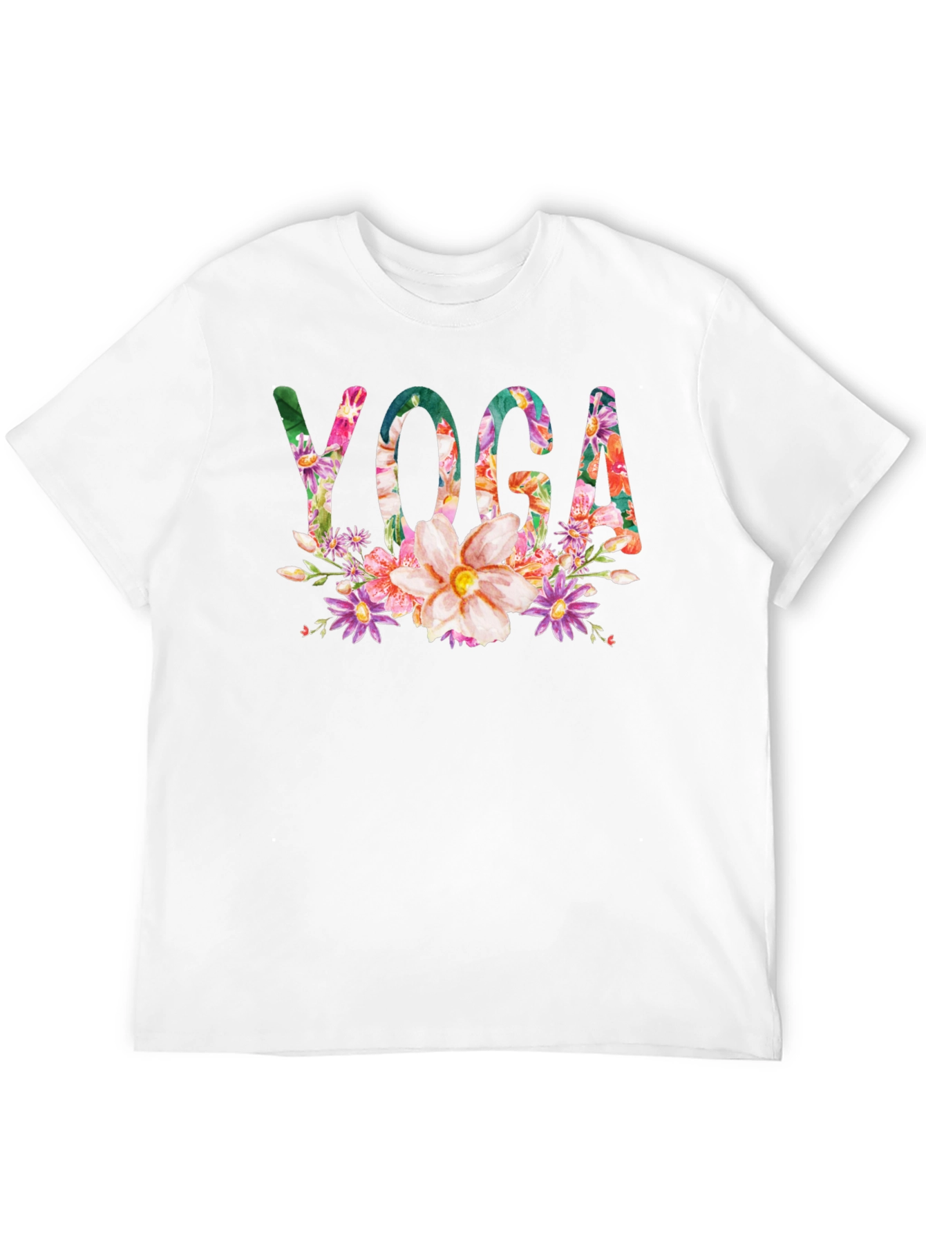 Black Floral Yoga T-Shirt - Black view 12