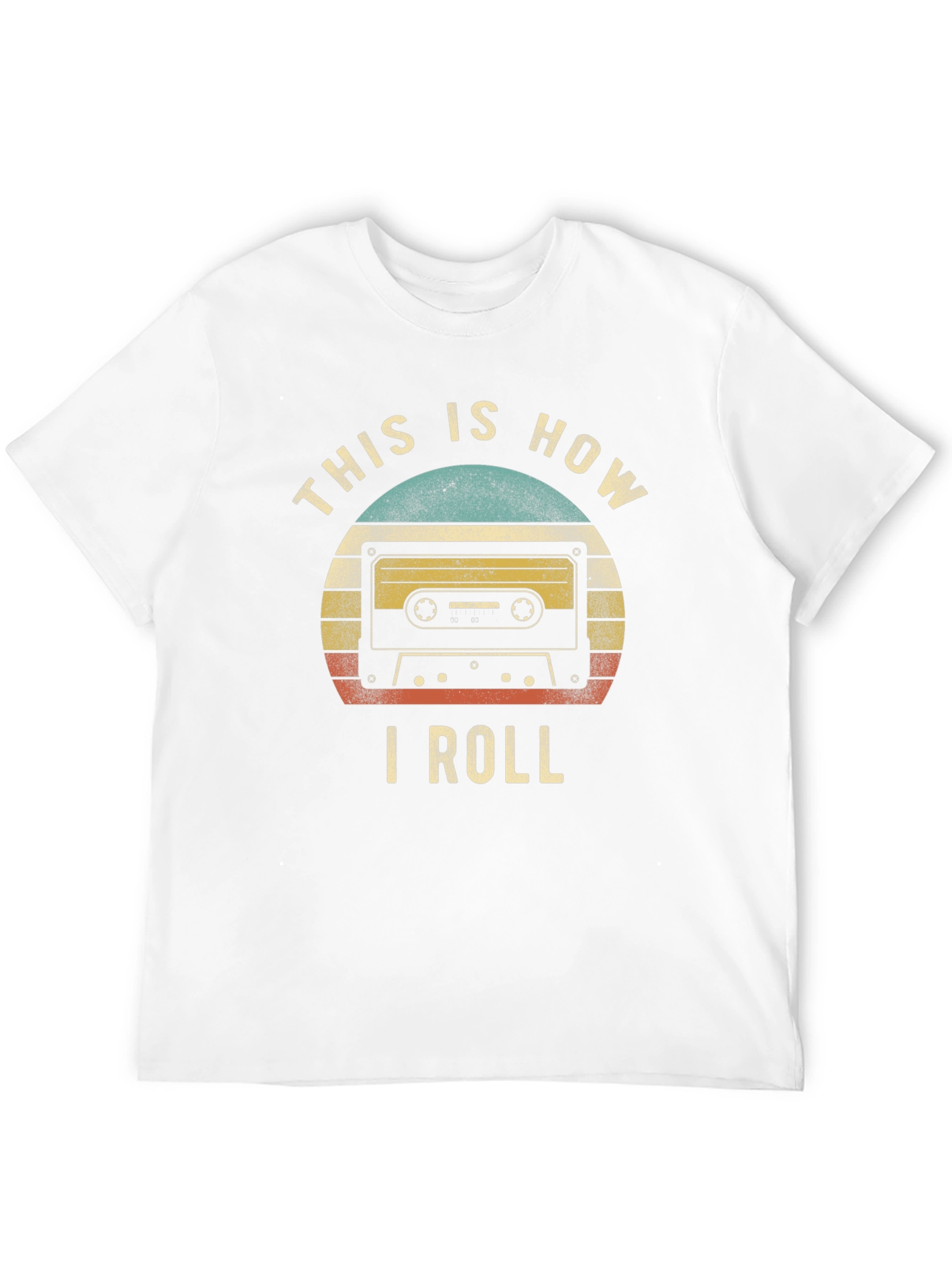 Black Retro Cassette Tape "This Is How I Roll" T-Shirt view 12