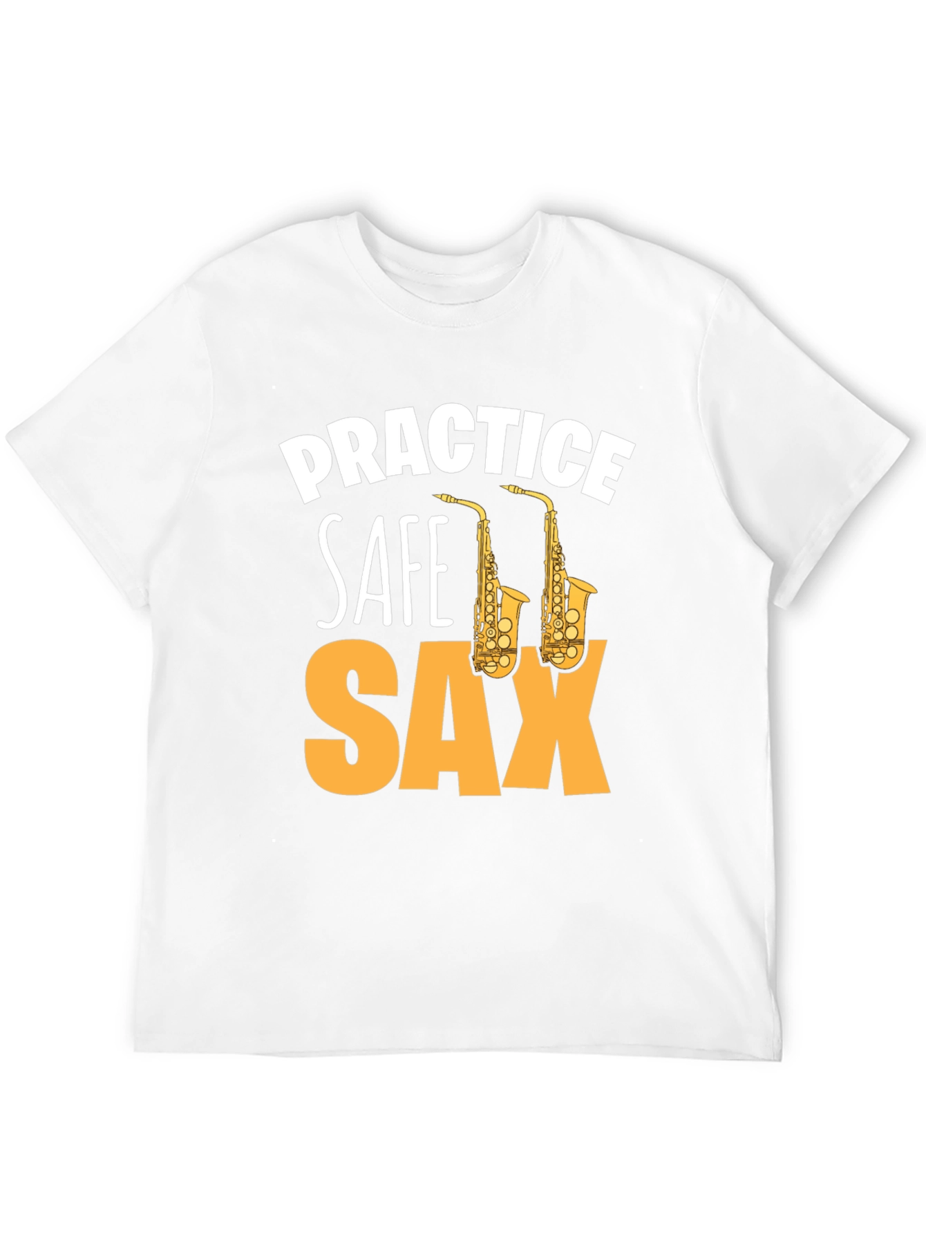 Black Practice Safe Sax Funny Music T-Shirt view 12