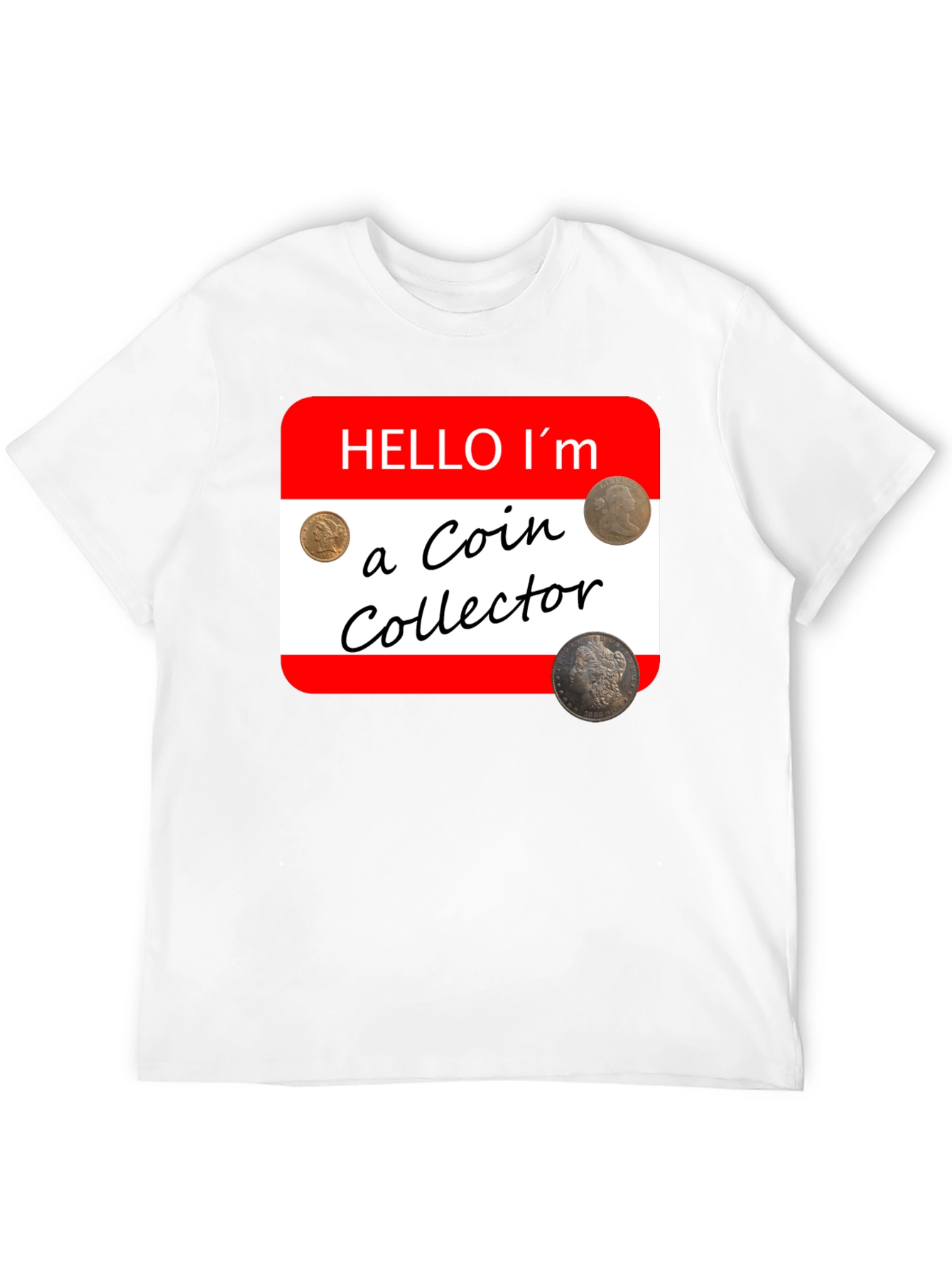 Black Coin Collector Novelty T-Shirt - Hobbyist Tee view 12