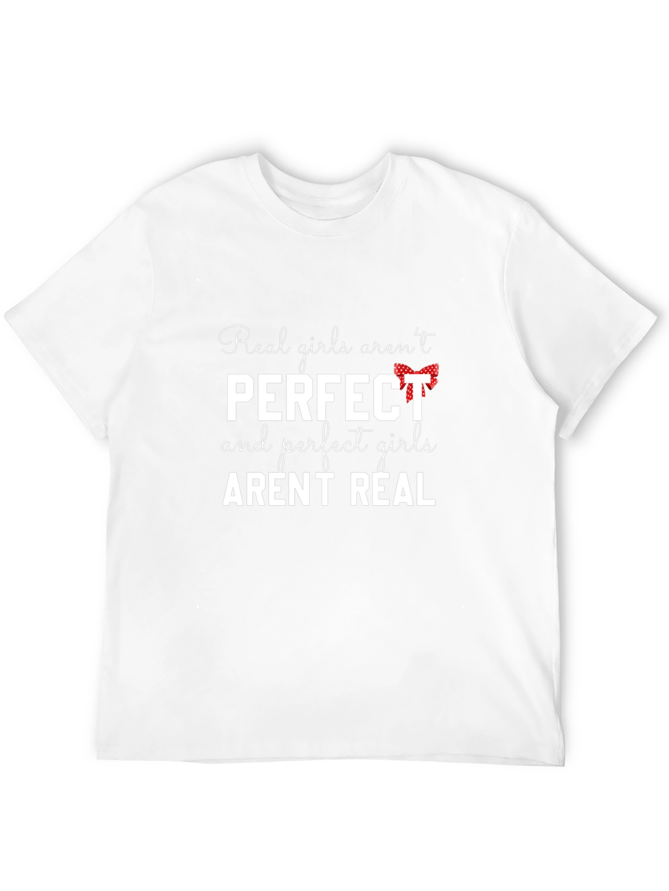 Black Real Girls Aren't Perfect Graphic Tee - Black view 12
