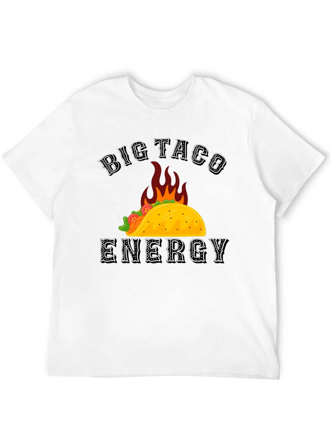 Black Big Taco Energy Graphic T-Shirt view 12