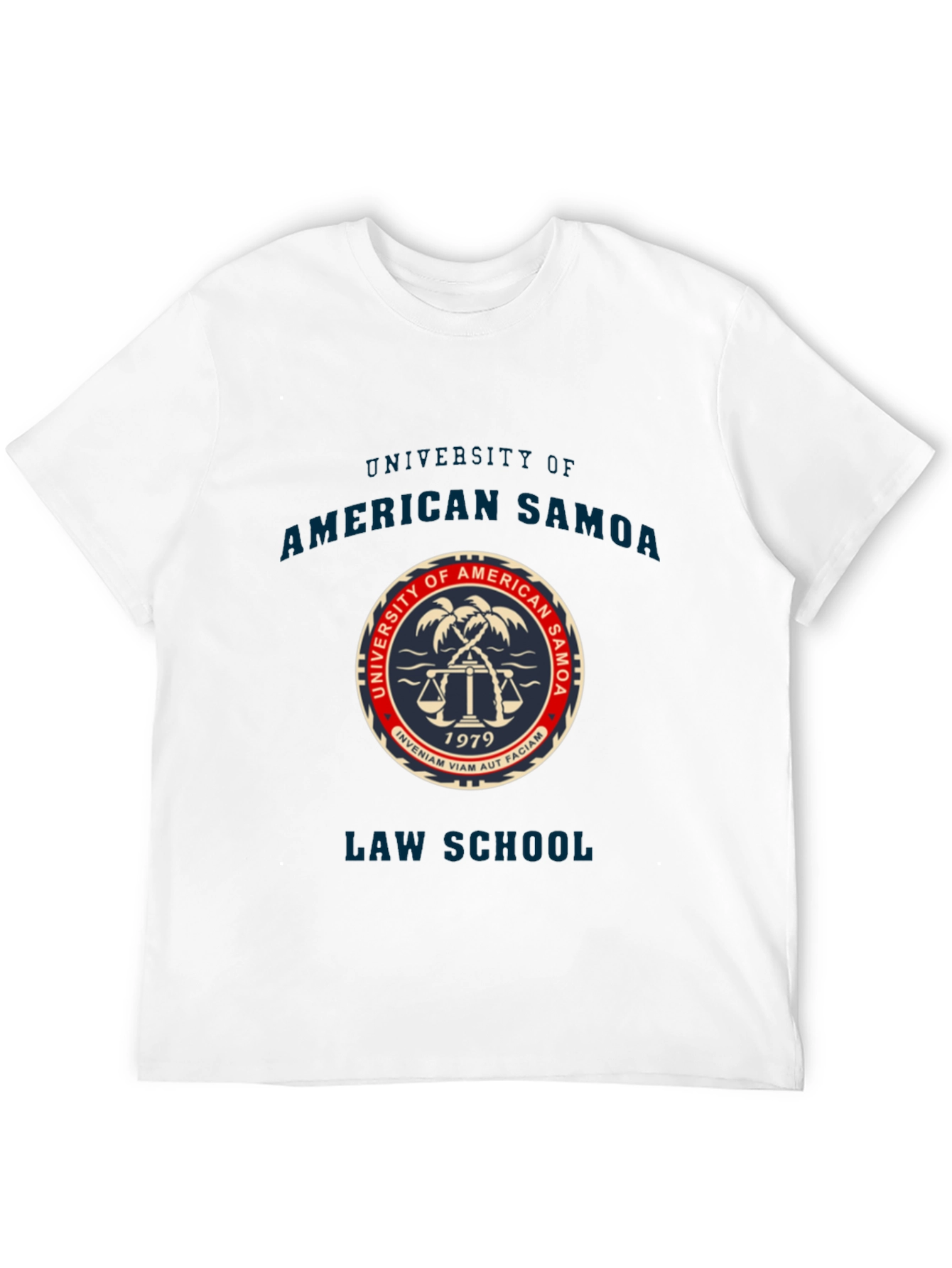 Black American Samoa Law School T-Shirt view 12