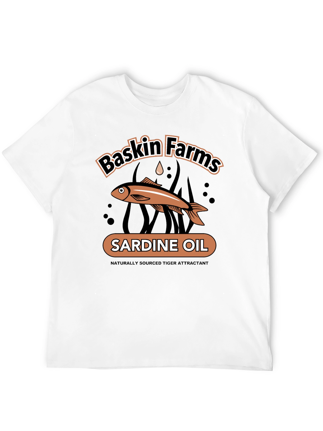 Black Baskin Farms Sardine Oil Graphic T-Shirt view 12