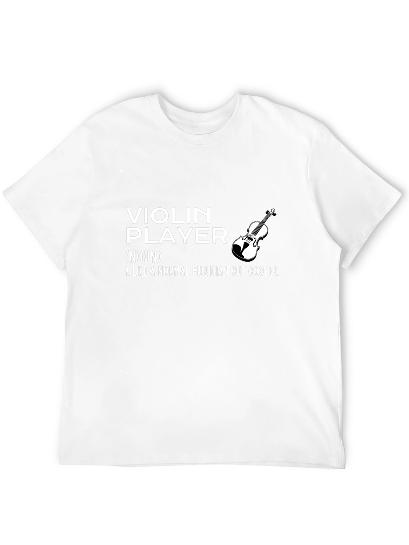 Black Violin Player Definition Graphic Tee - Cool Musician Shirt view 12