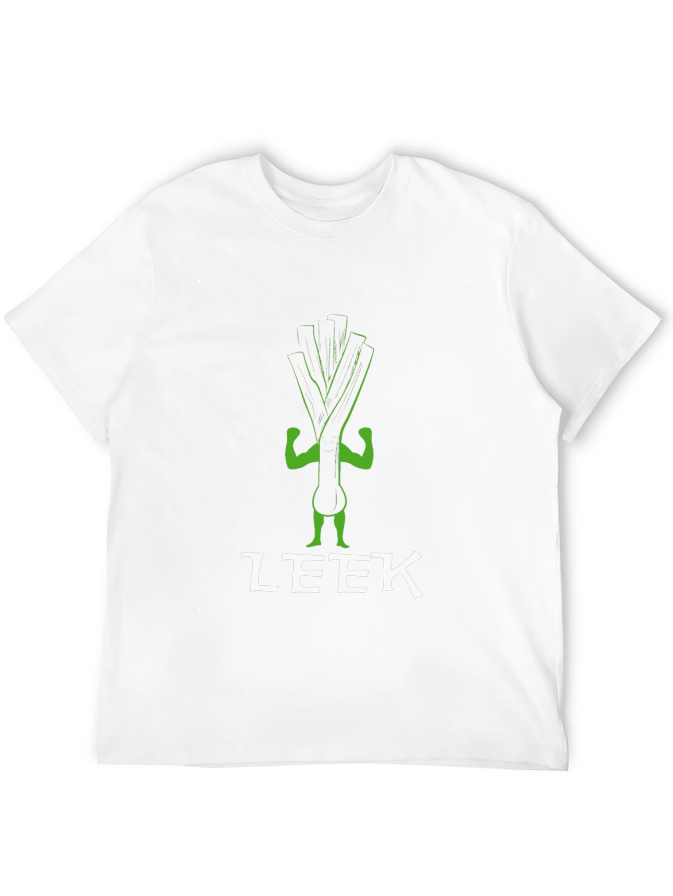 Black Funny Leek Cartoon T-Shirt view 12