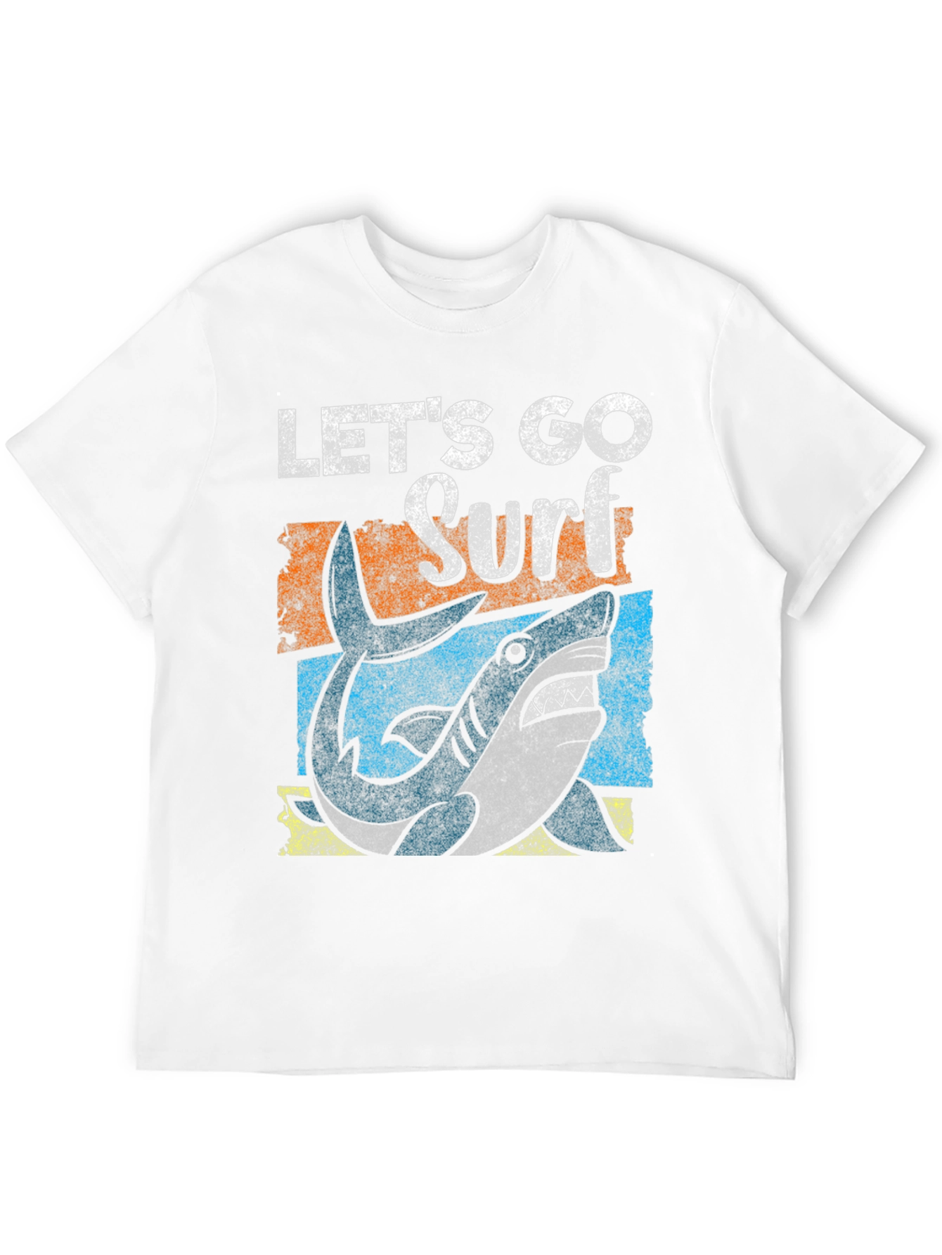 Black Let's Go Surf Shark Graphic Tee - Black view 12