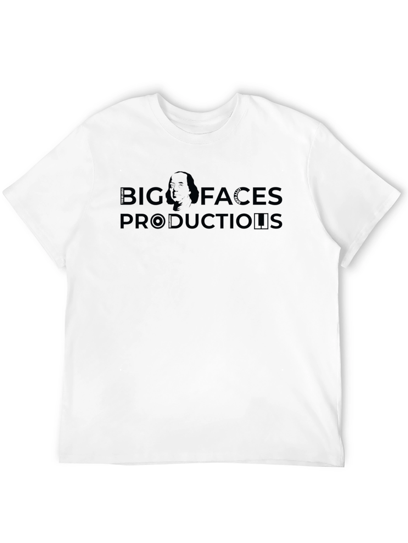 Black Big Faces Productions T-Shirt - Black view 12