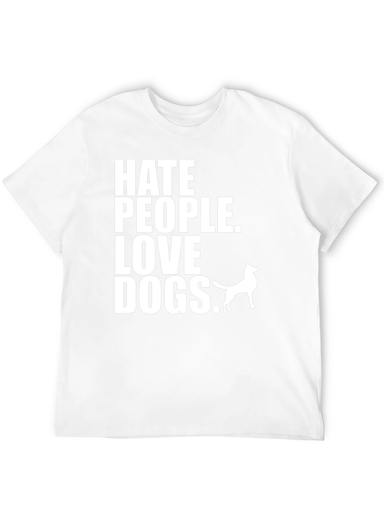 Black Hate People Love Dogs Graphic Tee view 12