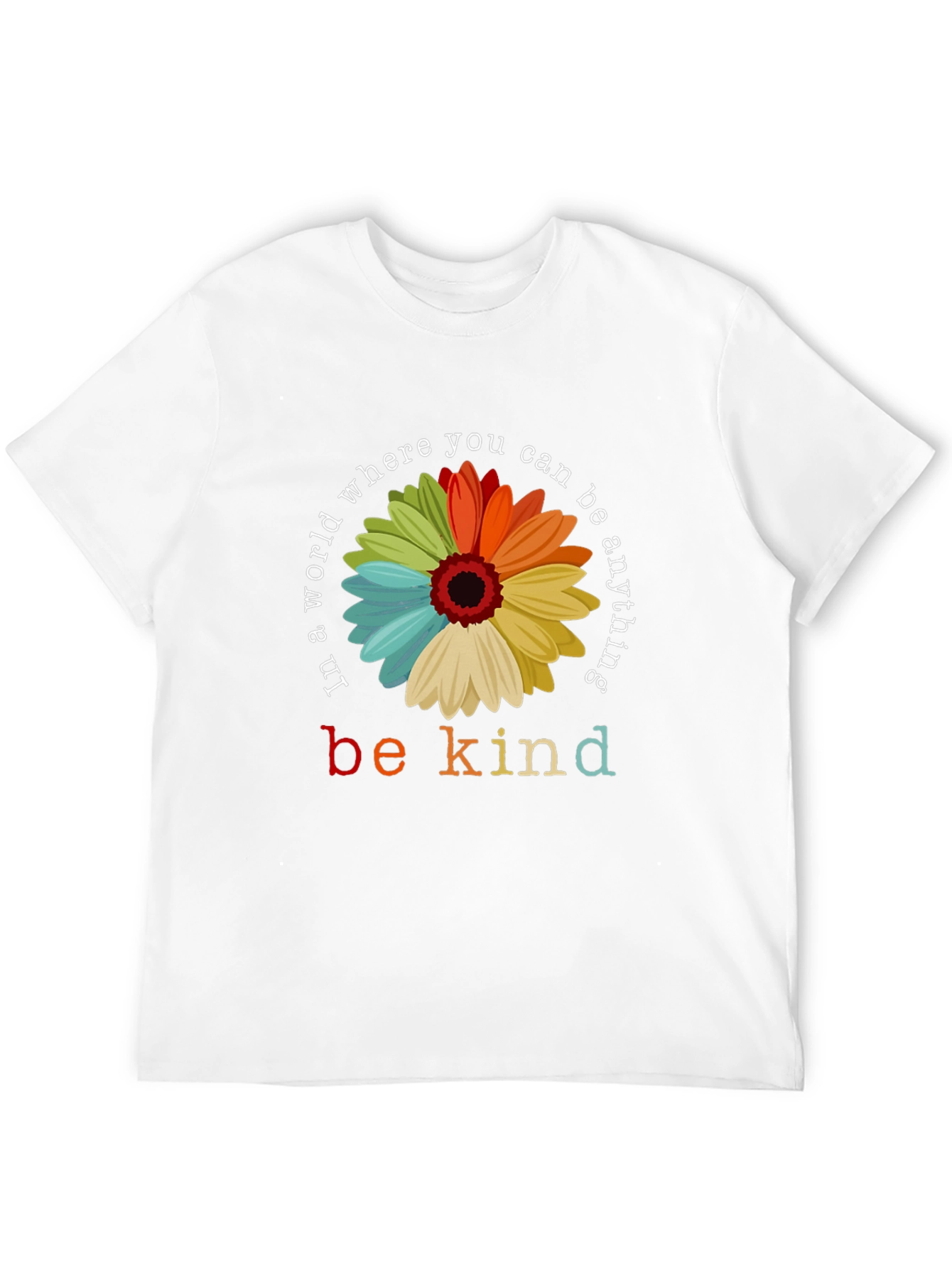 Black Be Kind T-Shirt - Floral Graphic Tee view 12