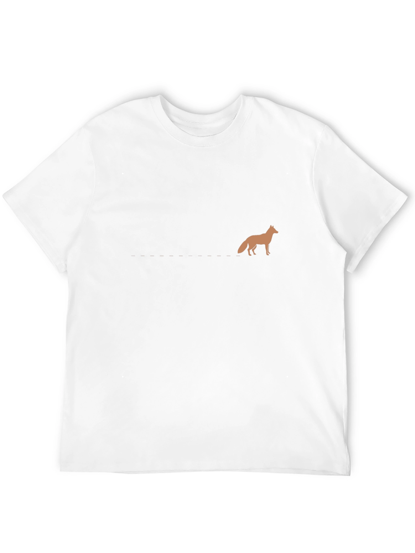 Black Minimalist Fox Graphic Black T-Shirt view 12