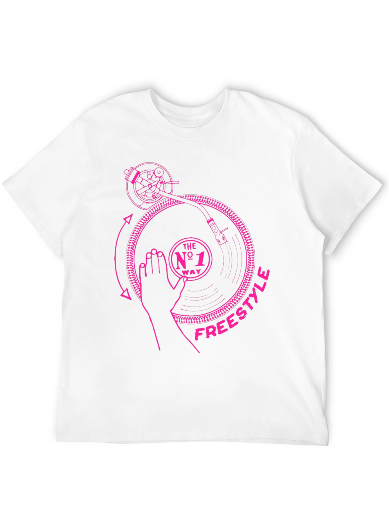 Black DJ Freestyle Graphic Tee - Black Cotton T-Shirt view 12