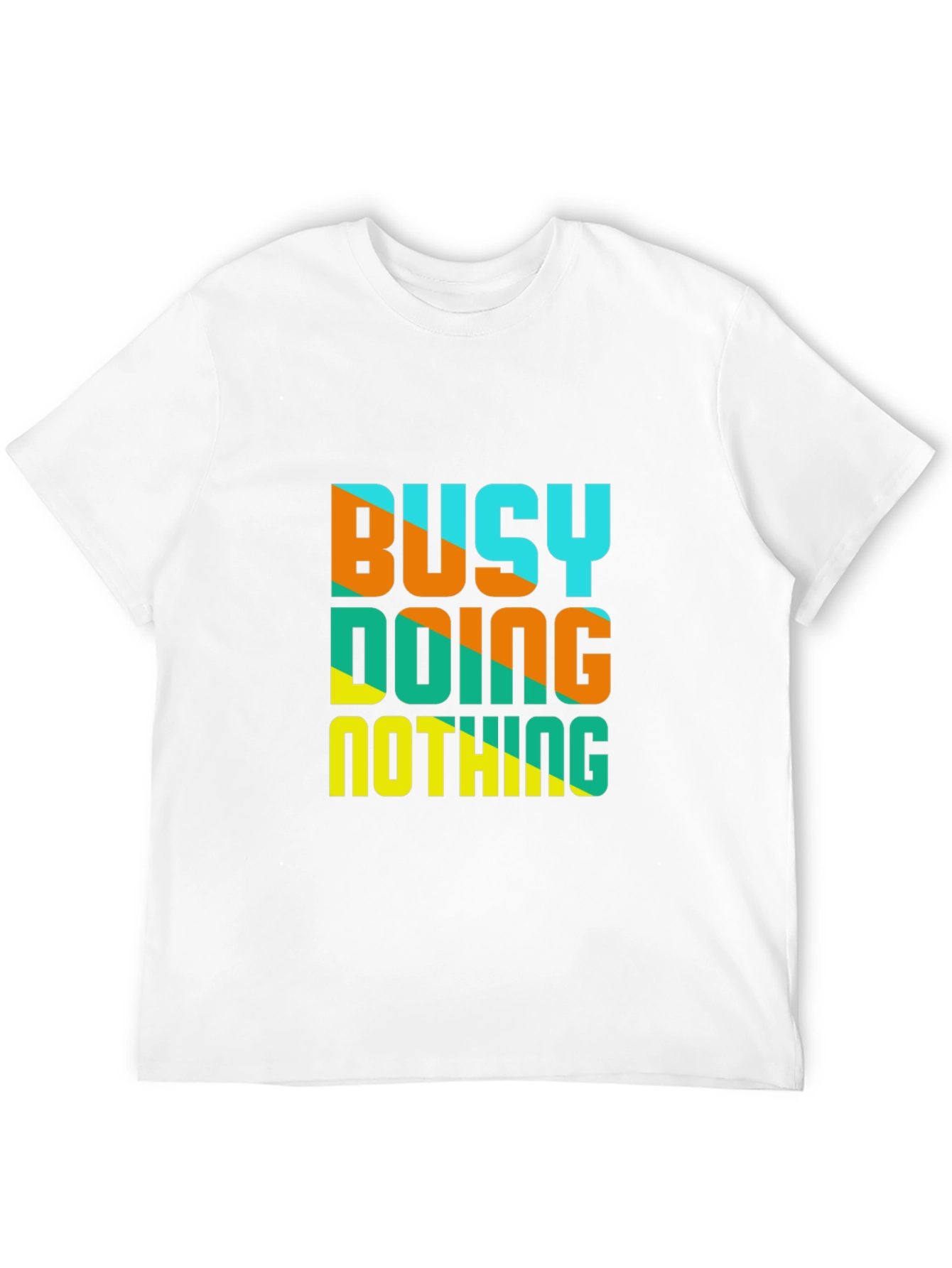 Black Busy Doing Nothing Graphic Tee - Casual Black T-Shirt view 12