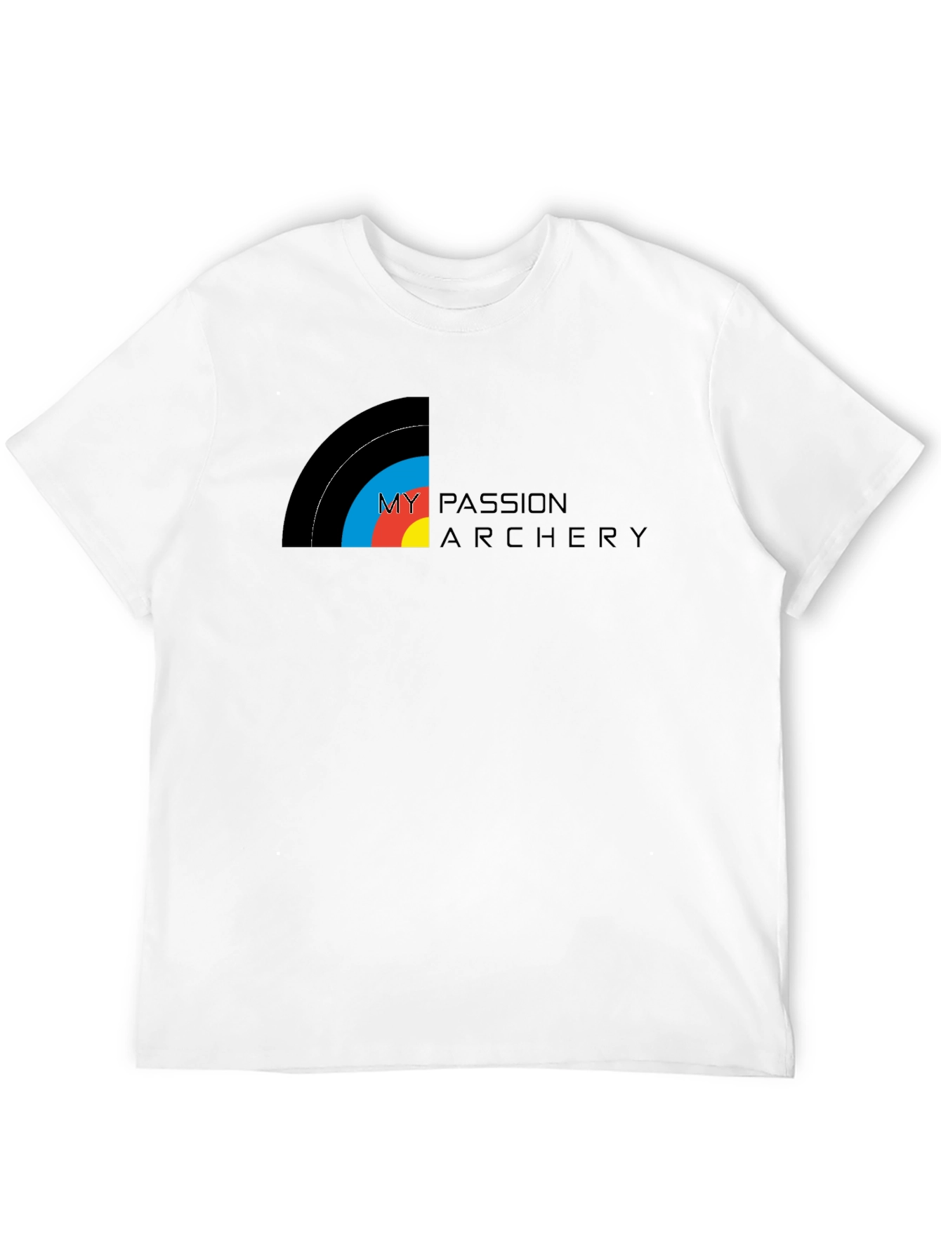 Black Archery Passion T-Shirt - Black Cotton Tee for Archers view 12