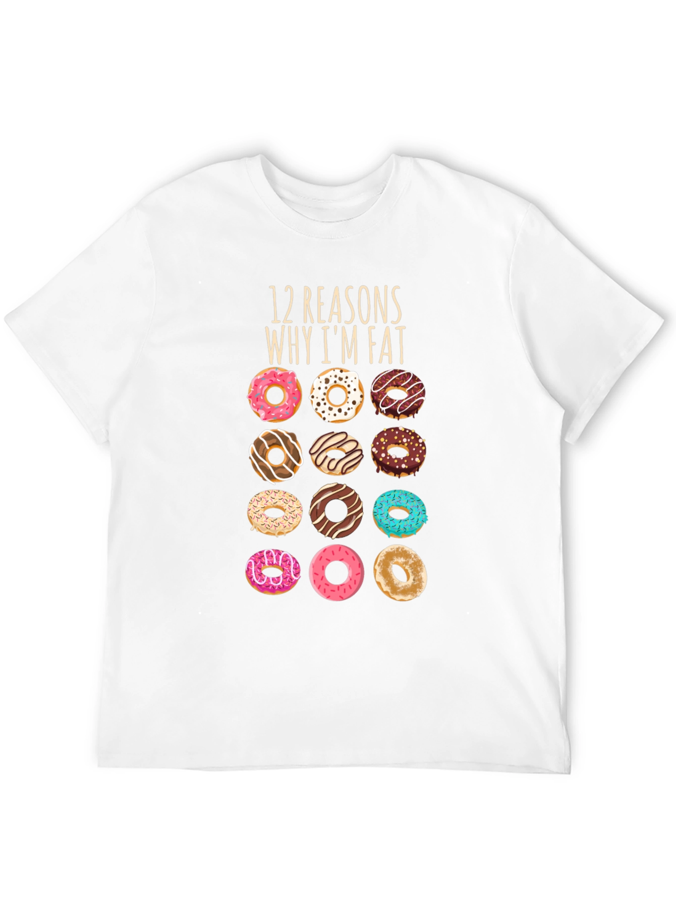 Black Donut Lover's T-Shirt: 12 Reasons Why I'm Fat view 12