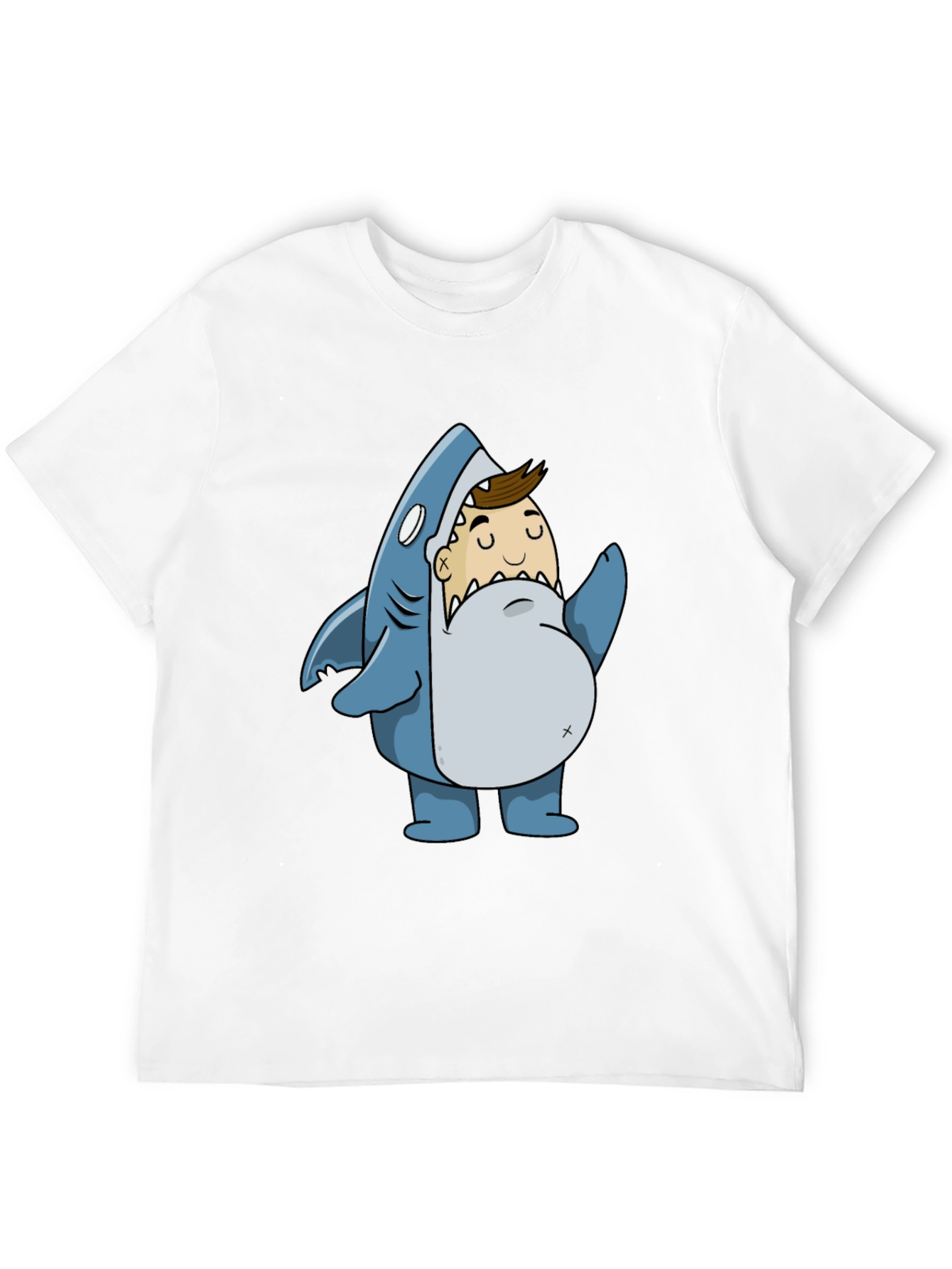 Black Shark Attack T-Shirt - Novelty Graphic Tee view 12