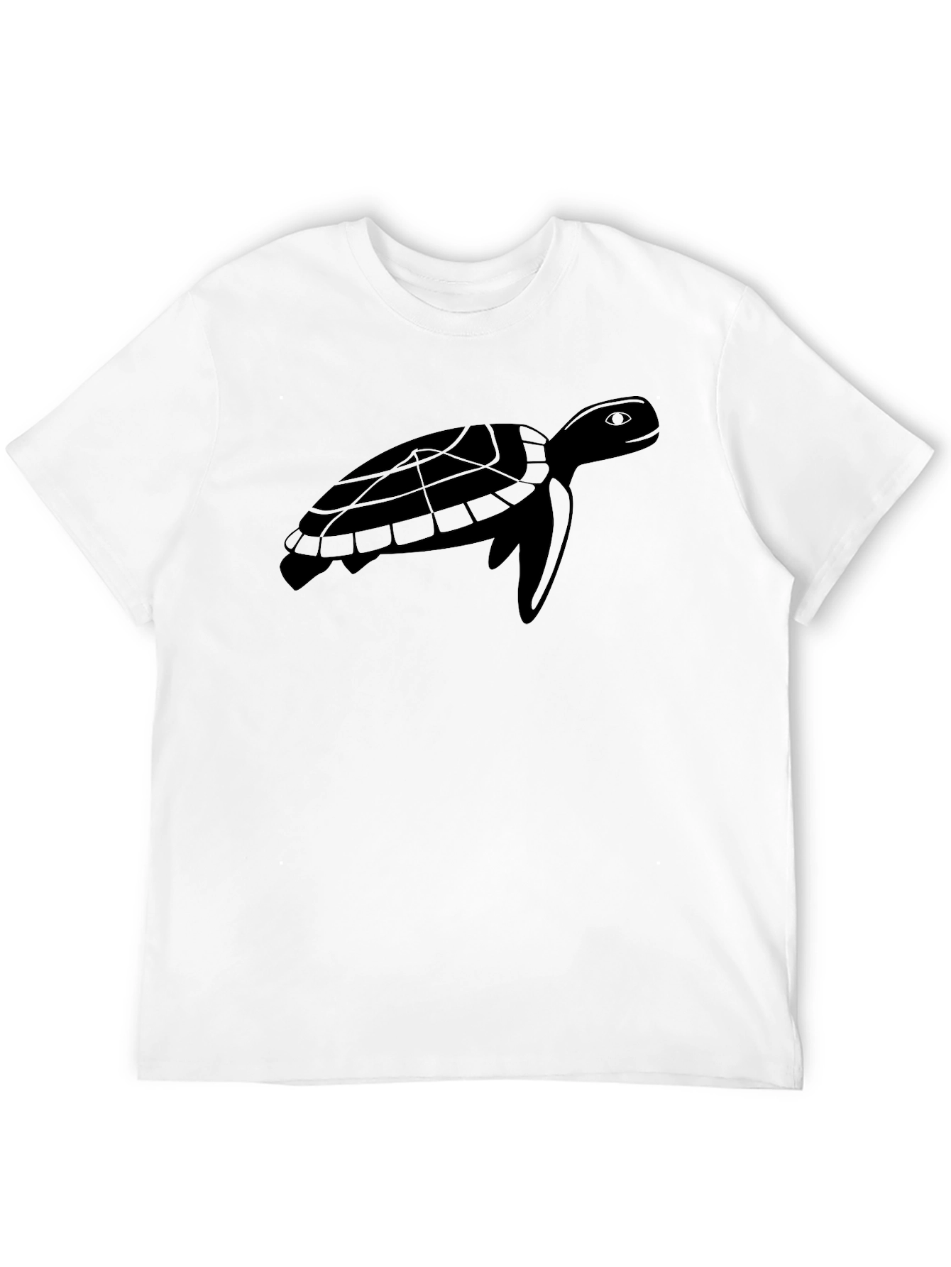 Black Sea Turtle Graphic Tee - Black Cotton T-Shirt view 12