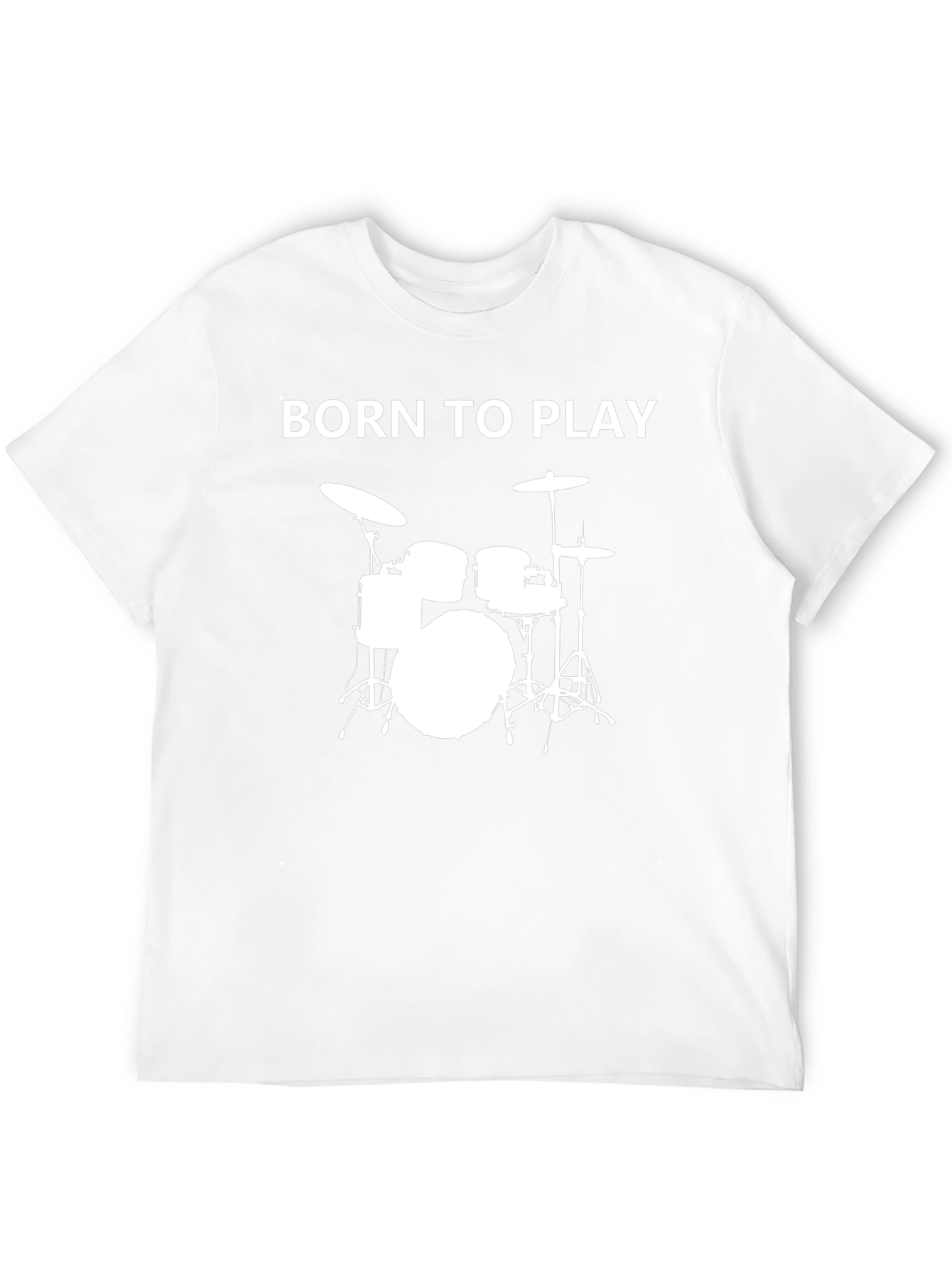 Black Born To Play Drum Set Graphic T-Shirt view 12