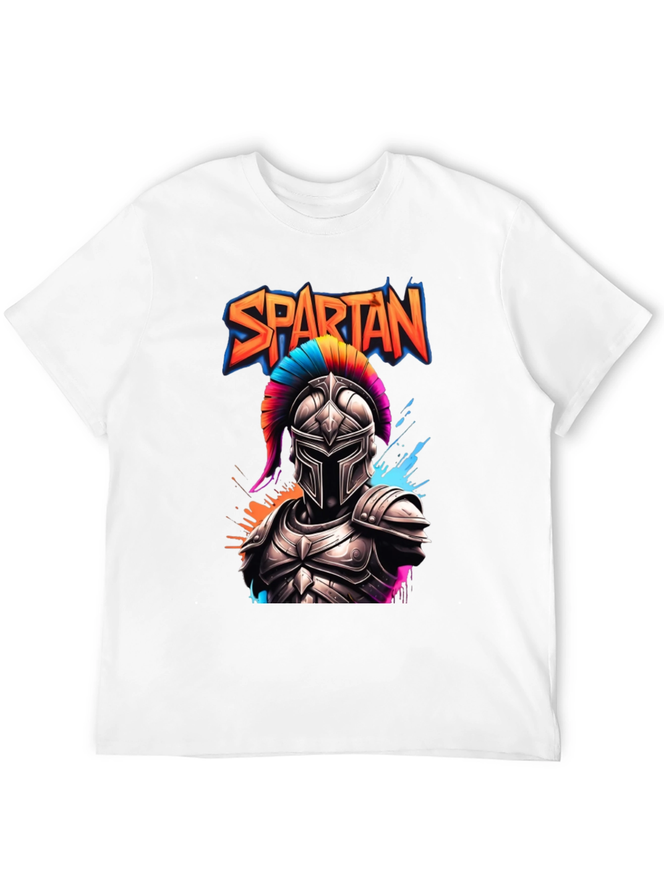 Black Spartan Warrior Graphic T-Shirt view 12