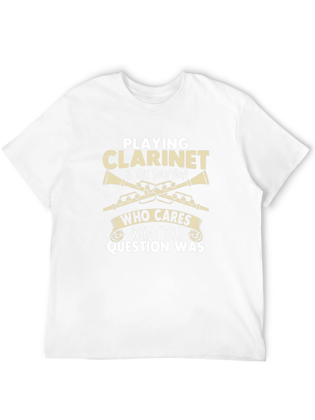 Black Clarine Playing Is The Solution Novelty Graphic T-Shirt view 12