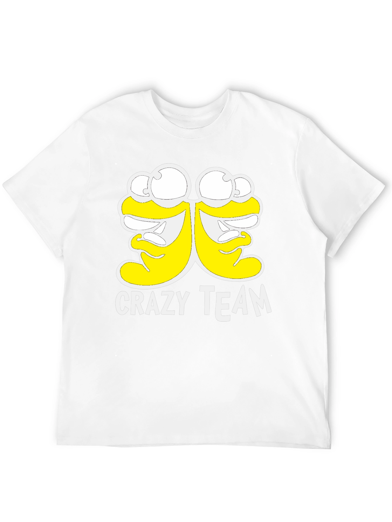 Black Crazy Team Graphic Tee - Soft Black Cotton T-Shirt view 12