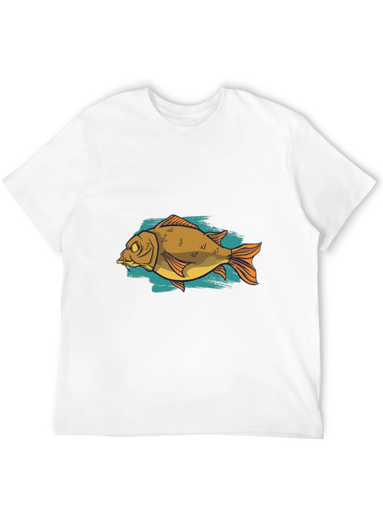 Black Funny Fish Graphic Black T-Shirt view 12