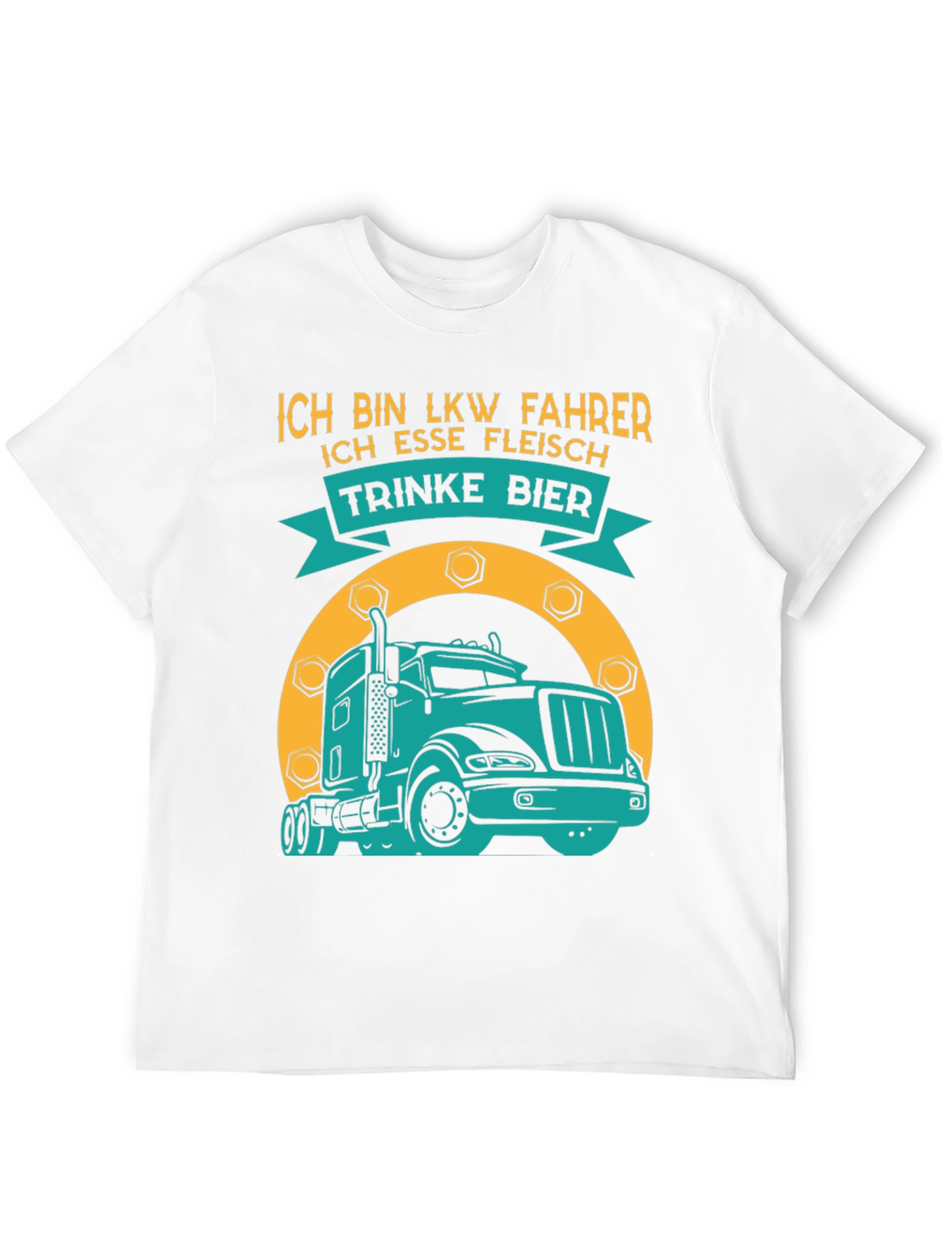 Black Trucker T-Shirt - I'm a Trucker I Eat Meat I Drink Beer view 12