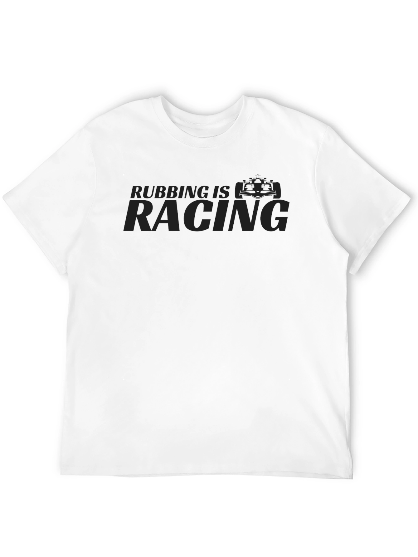 Black Rubbing is Racing - Black Graphic T-Shirt view 12