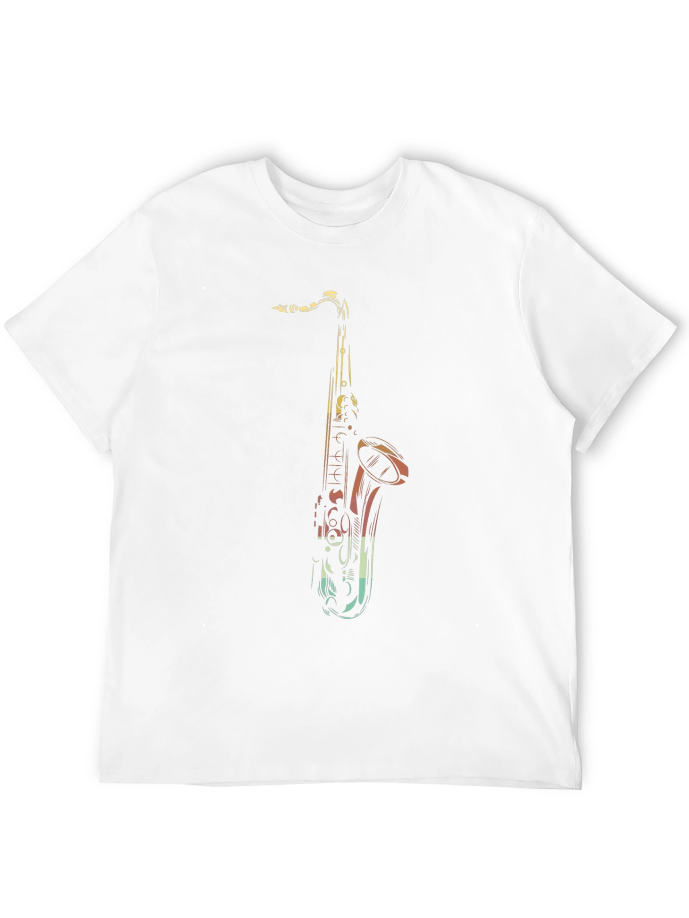Black Saxophone Graphic Black T-Shirt | Music Lover Tee view 12