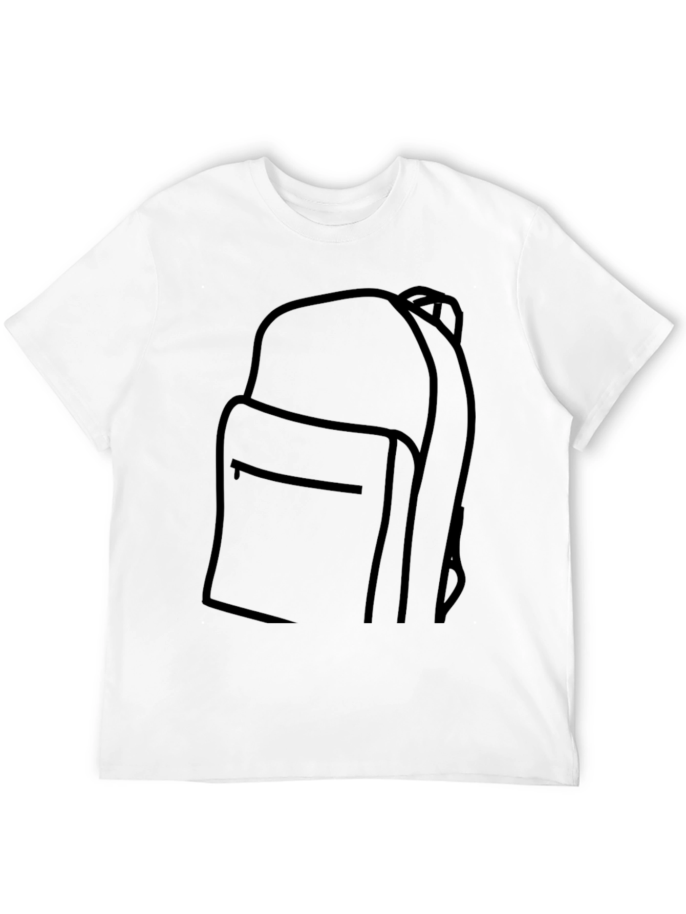 Black Backpack Graphic Tee - Casual Black T-Shirt view 12