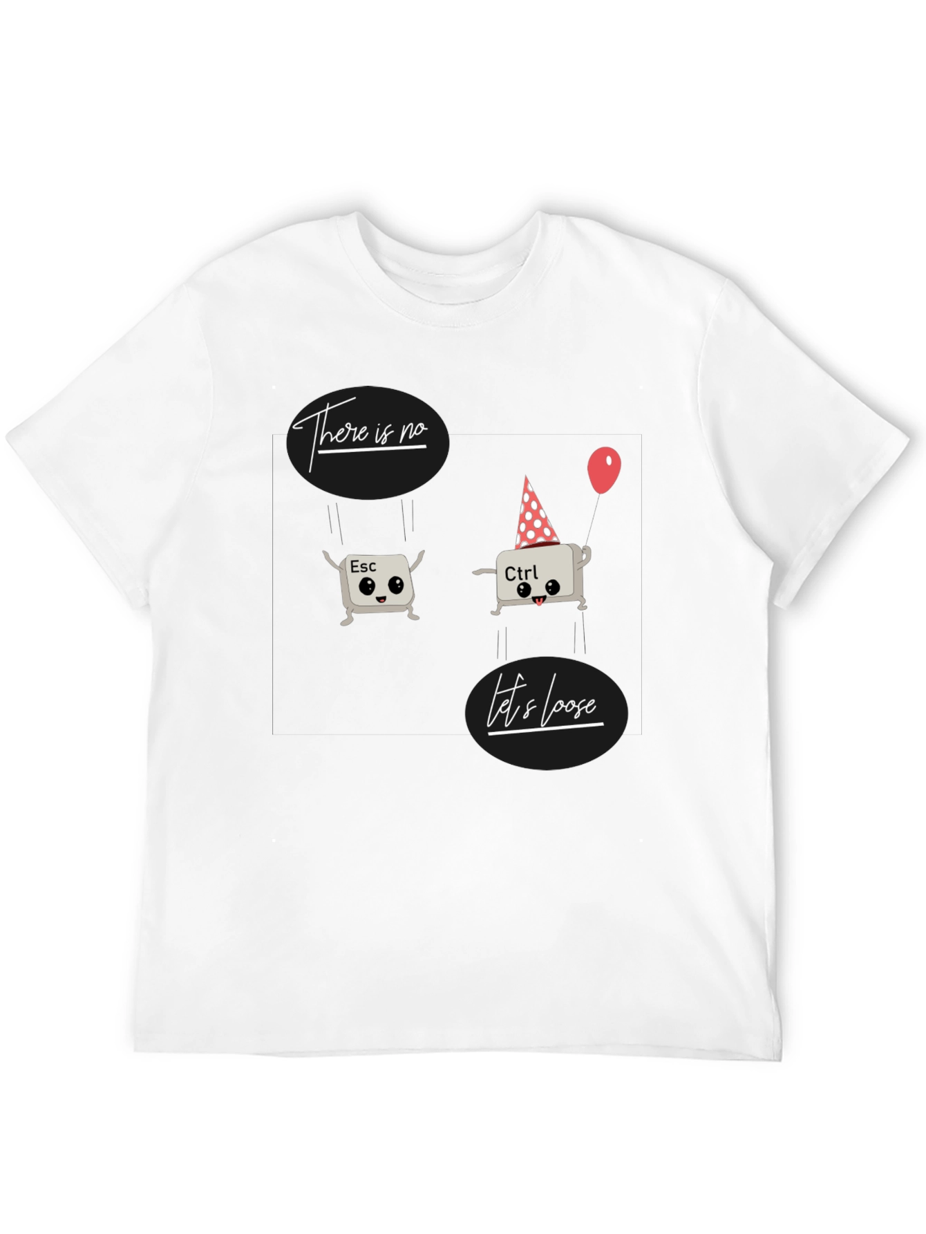 Black There is No Ctrl+Esc Funny Programmer T-Shirt view 12