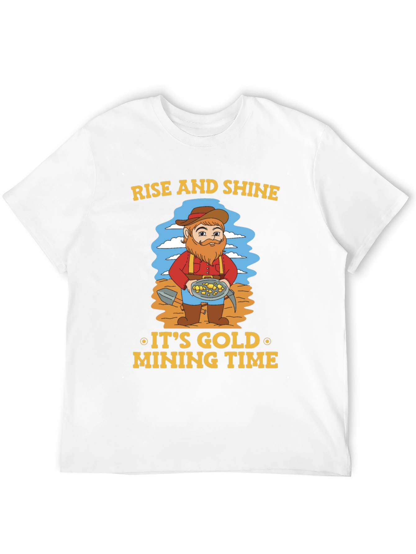 Black Rise and Shine Gold Mining T-Shirt view 12
