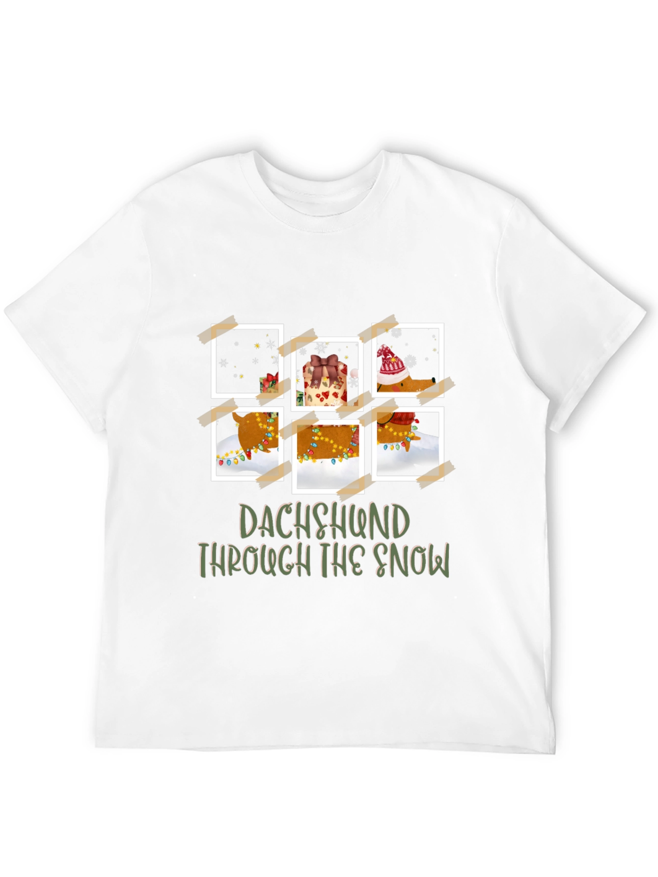 Black Dachshund Through The Snow T-Shirt view 12