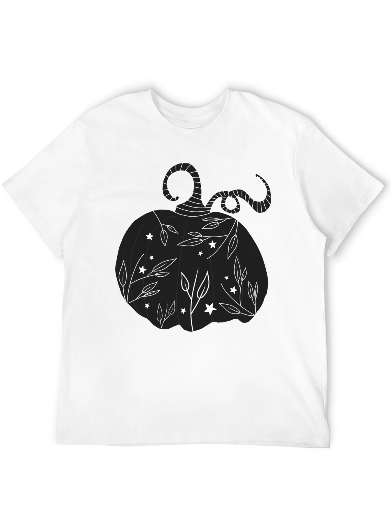 Black Whimsical Pumpkin T-Shirt - Halloween Style view 12