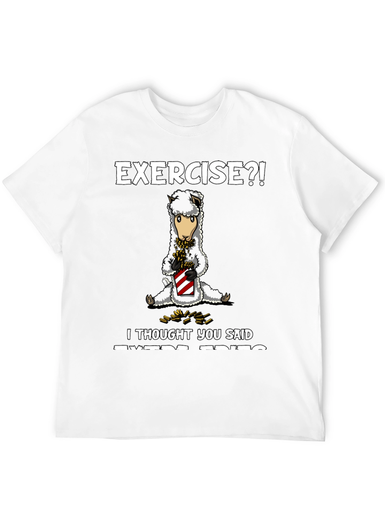 Black Extra Fries Alpaca T-Shirt view 12