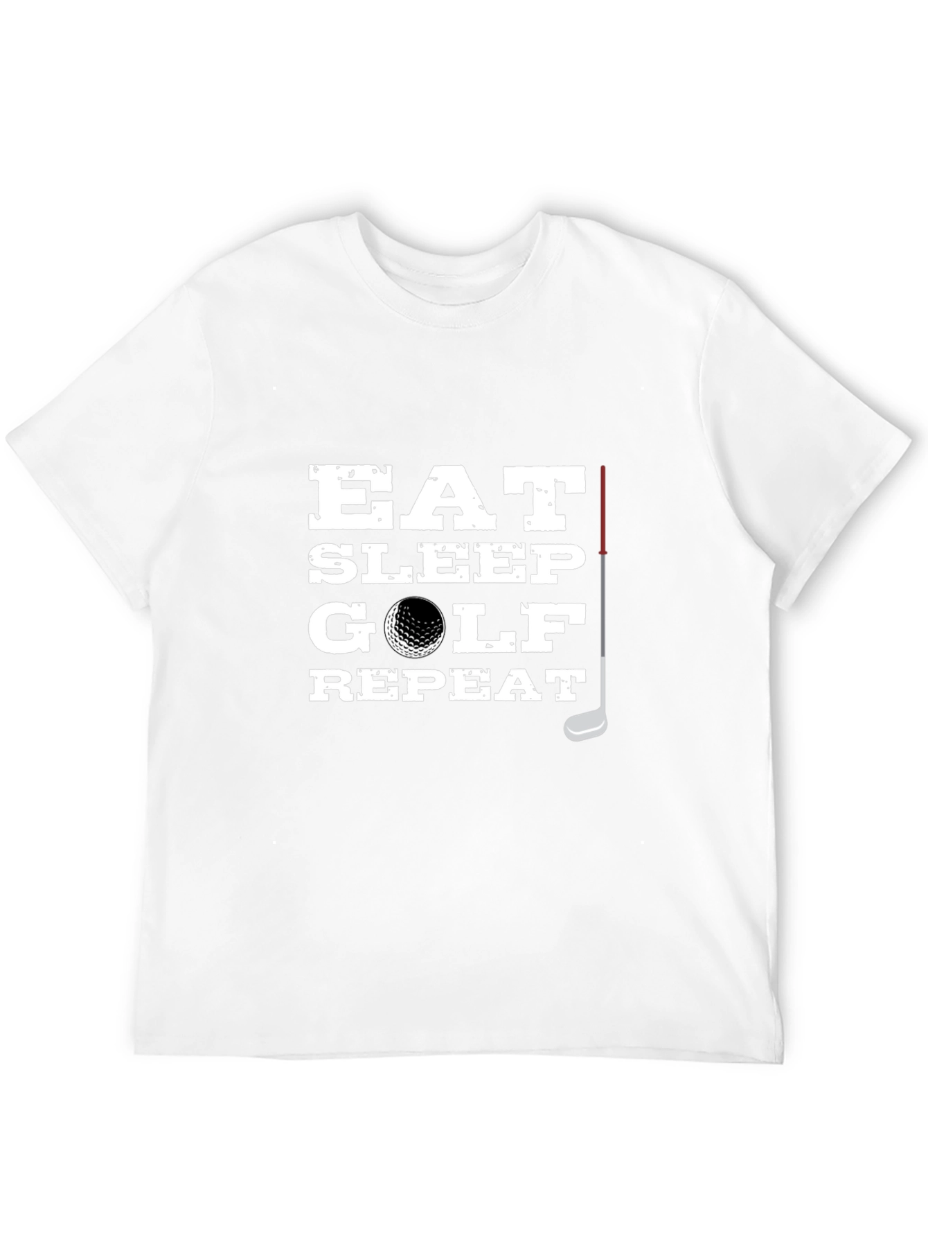 Black Eat Sleep Golf Repeat Black T-Shirt for Golf Lovers view 12