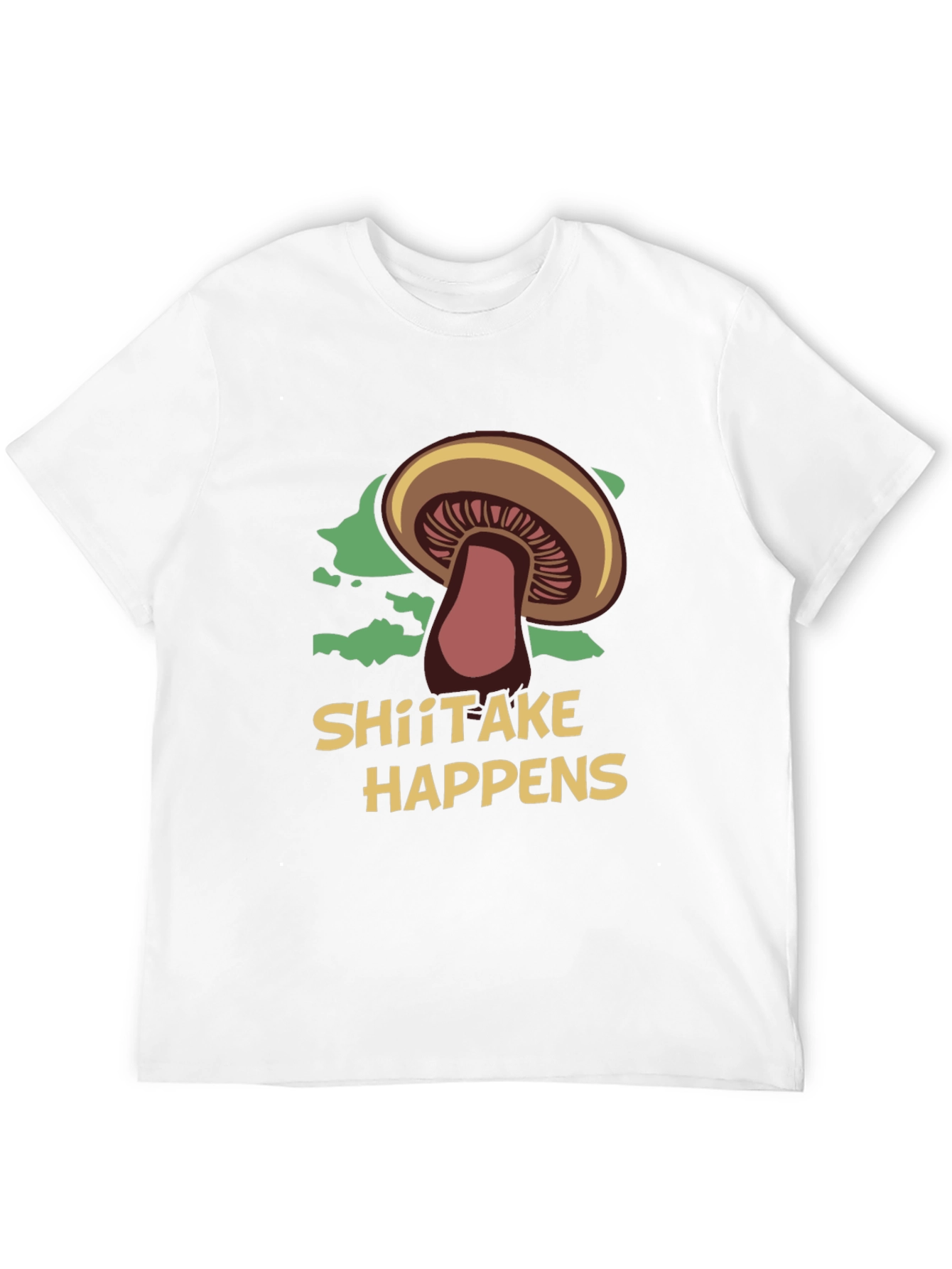 Black Shiitake Happens Funny Mushroom Graphic T-Shirt view 12