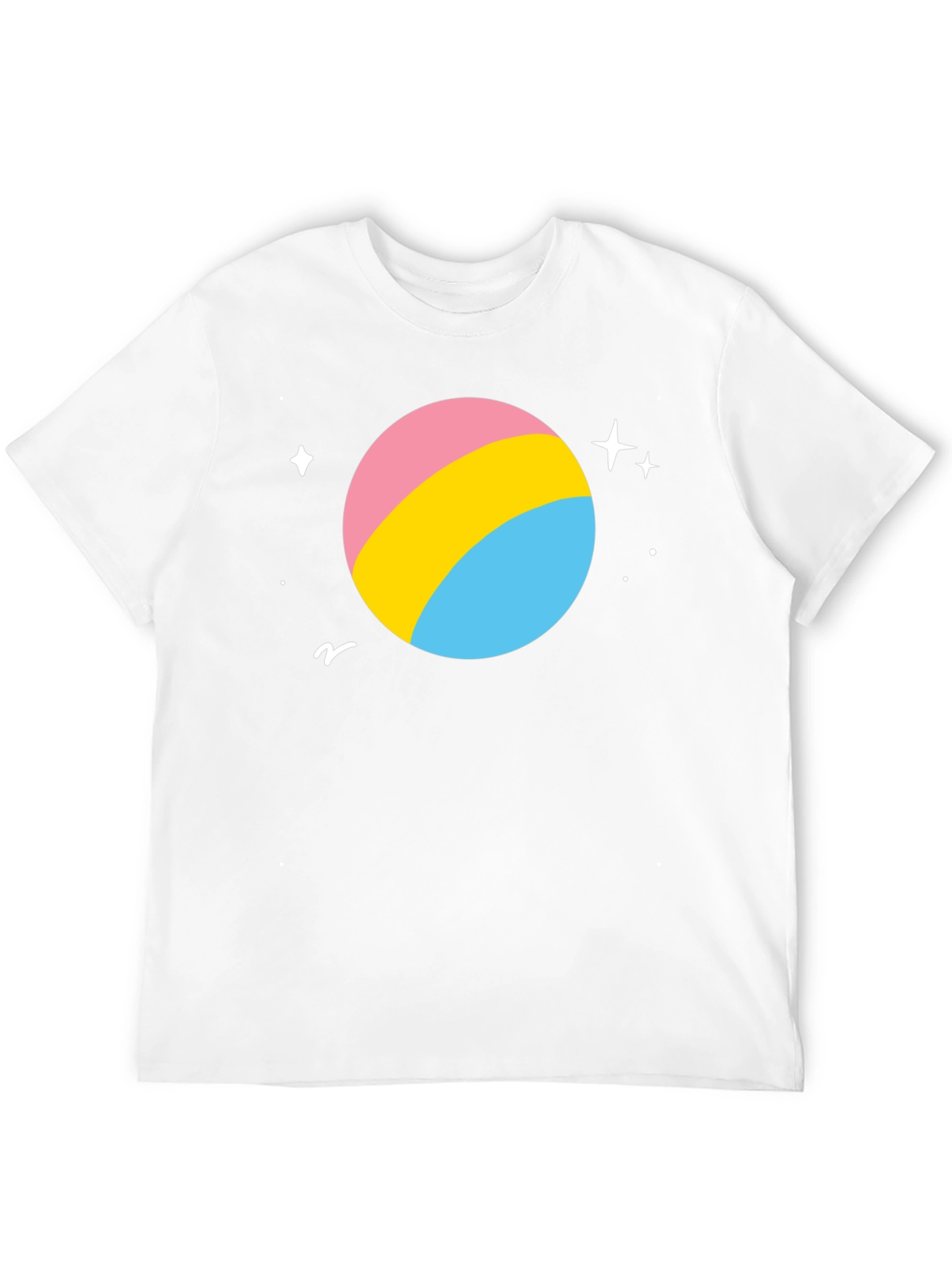 Black Pansexual Pride Planet T-Shirt - Black view 12