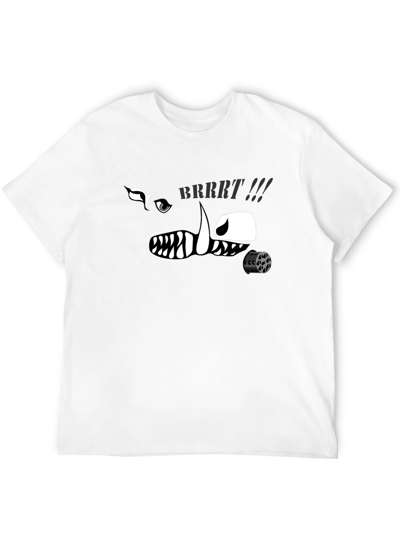 Black BRRRT Funny Graphic Tee view 12