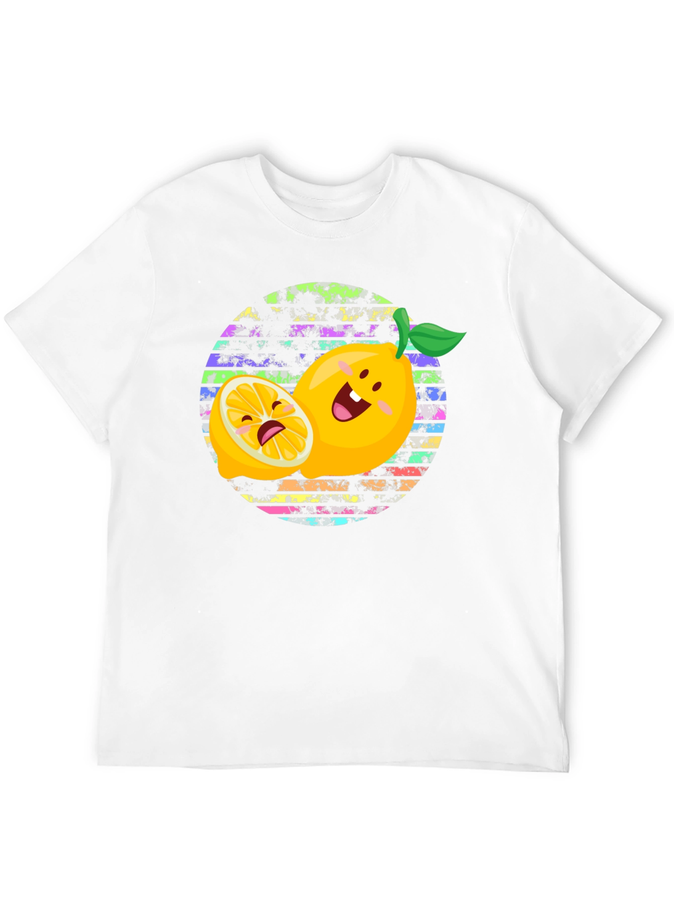 Black Funny Lemon Graphic Tee - Unisex Black T-Shirt view 12