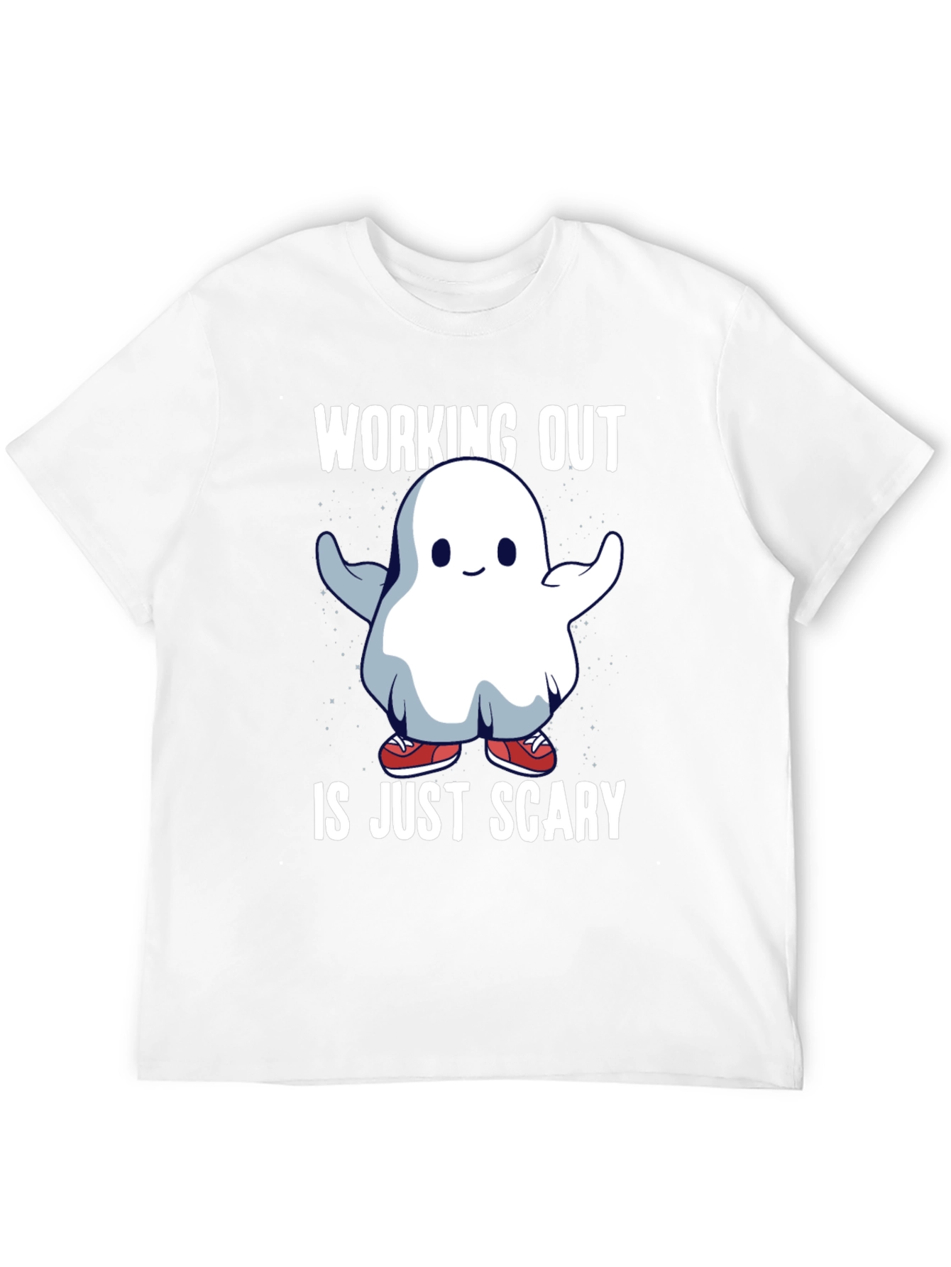Black Workout Ghost T-Shirt - Scary Gym Humor Tee view 12