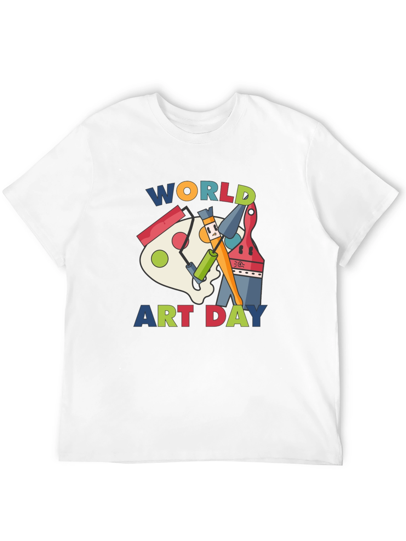 Black World Art Day Black T-Shirt view 12