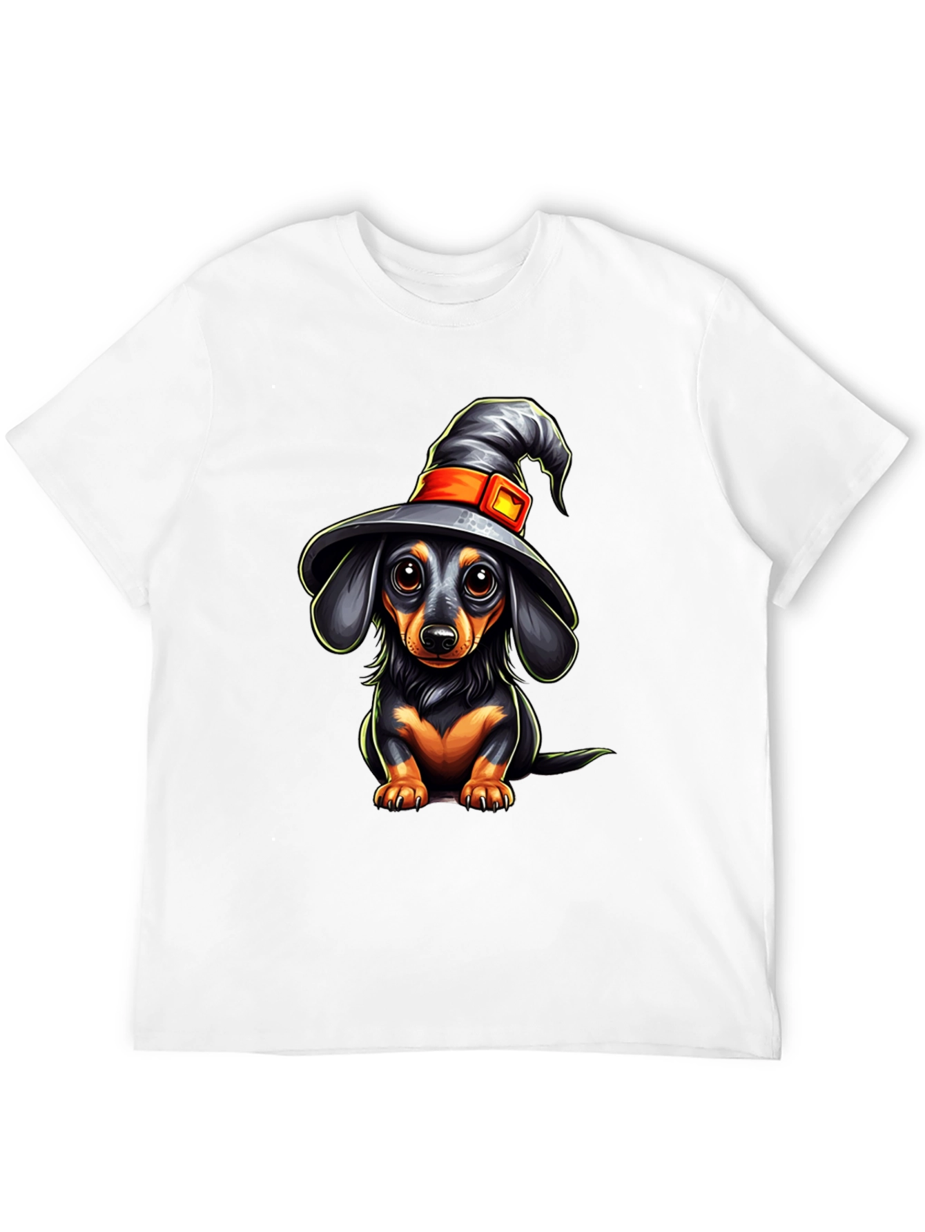 Black Witch Dachshund T-Shirt - Halloween Dog Tee view 12